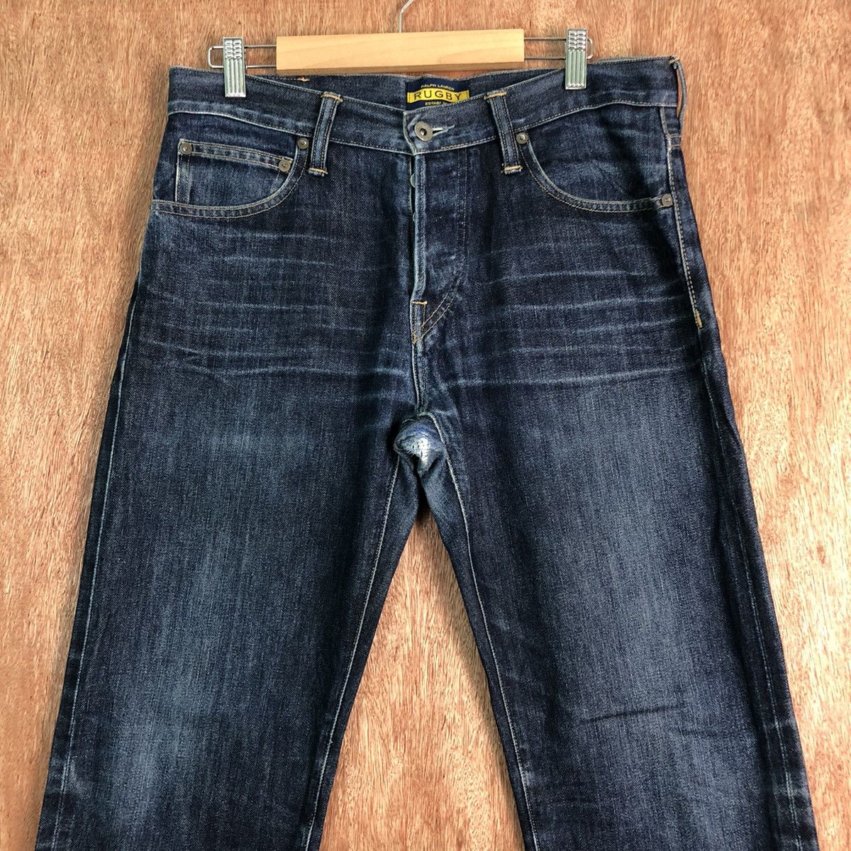 Rugby Ralph Lauren DLL Ralph Lauren Rugby Dark Blue Denim Jeans Pants #C244 Size US 31 - 2 Thumbnail