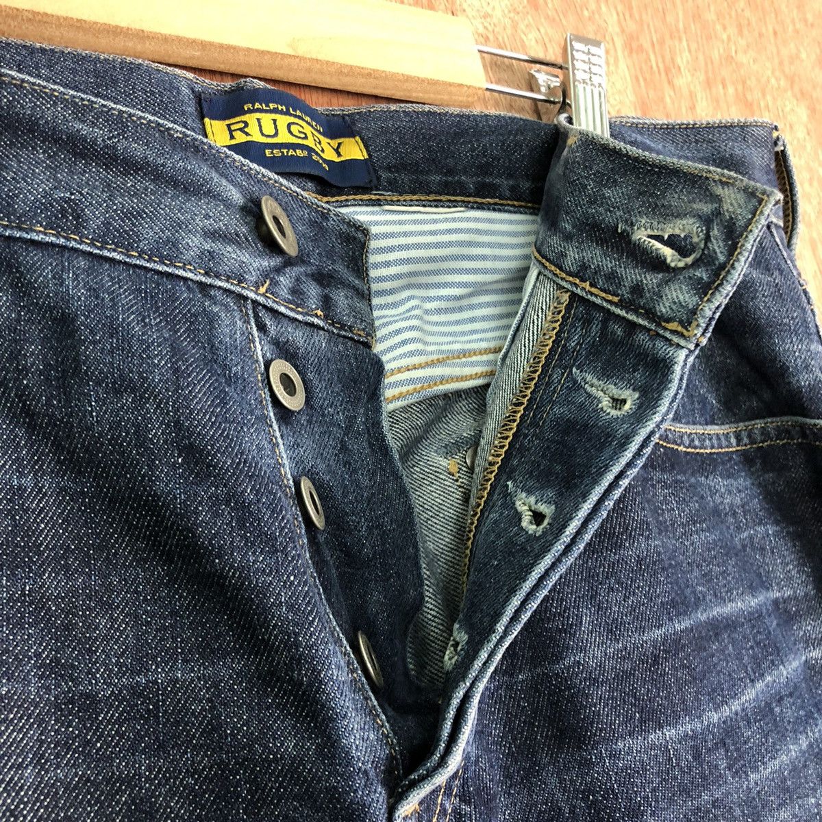 Rugby Ralph Lauren DLL Ralph Lauren Rugby Dark Blue Denim Jeans Pants #C244 Size US 31 - 5 Thumbnail