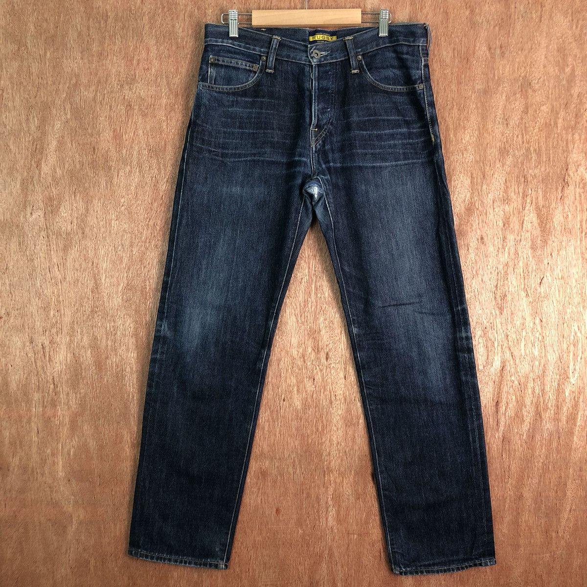 Rugby Ralph Lauren DLL Ralph Lauren Rugby Dark Blue Denim Jeans Pants #C244 Size US 31 - 1 Thumbnail