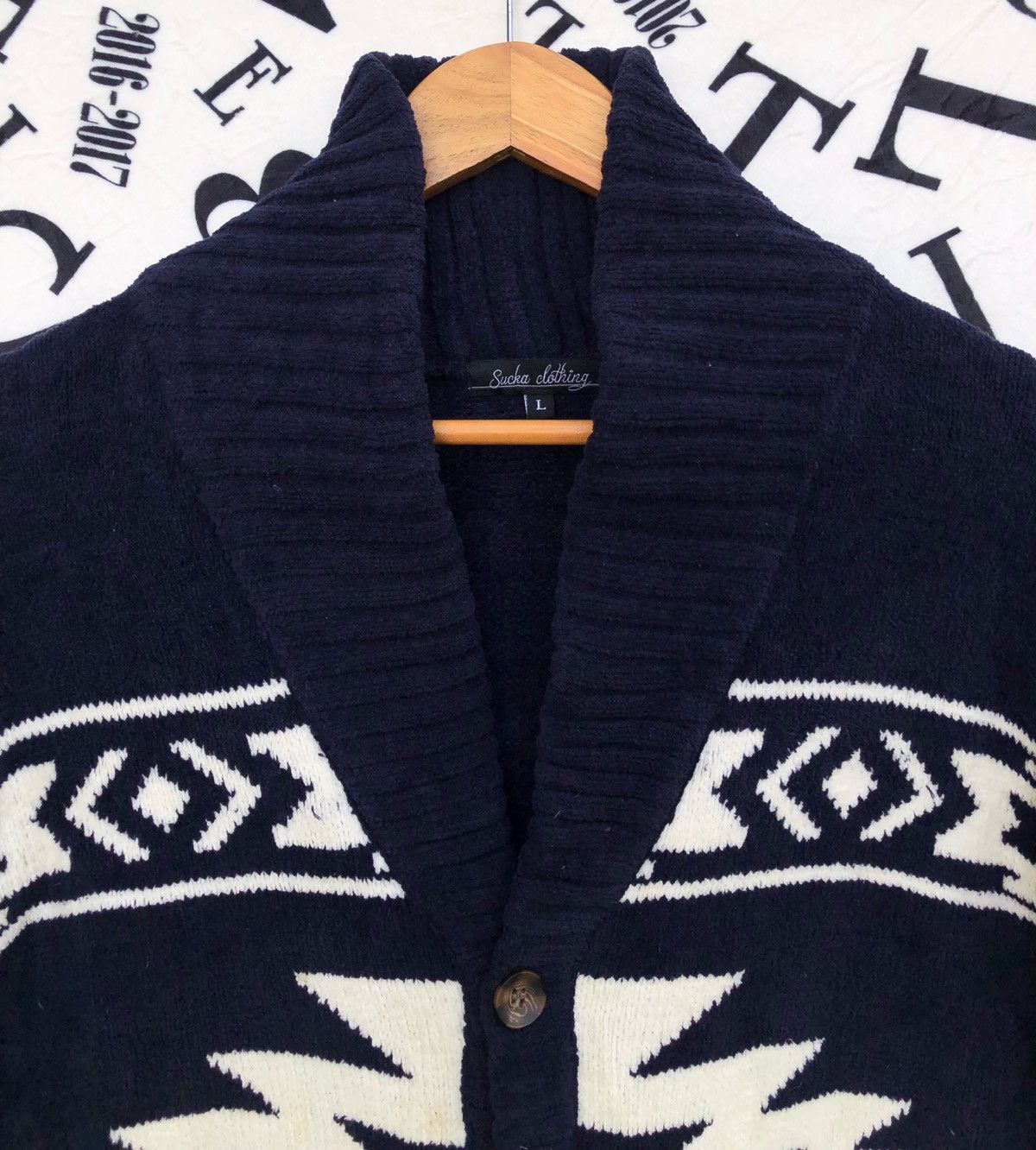 Aran Isles Knitwear 🔥Vintage Sucka Clothing Native/Navajo Knitwear Button Jacket Size US L / EU 52-54 / 3 - 8 Thumbnail