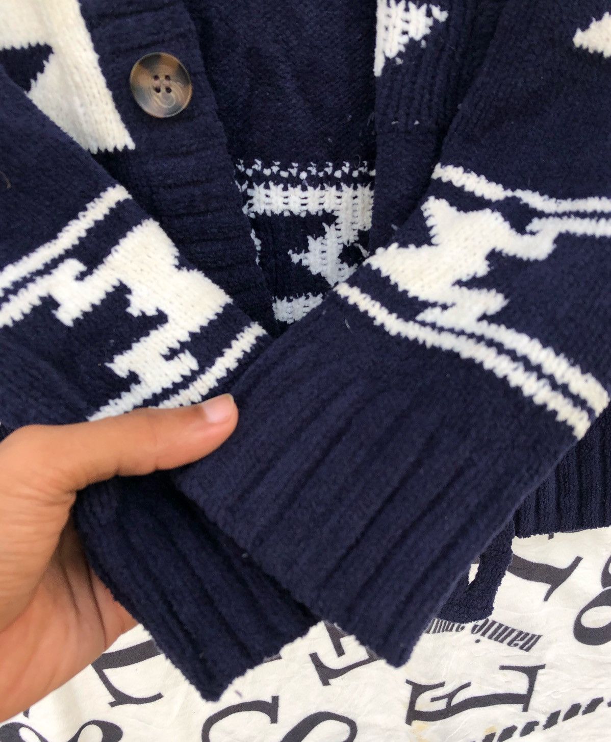 Aran Isles Knitwear 🔥Vintage Sucka Clothing Native/Navajo Knitwear Button Jacket Size US L / EU 52-54 / 3 - 16 Thumbnail