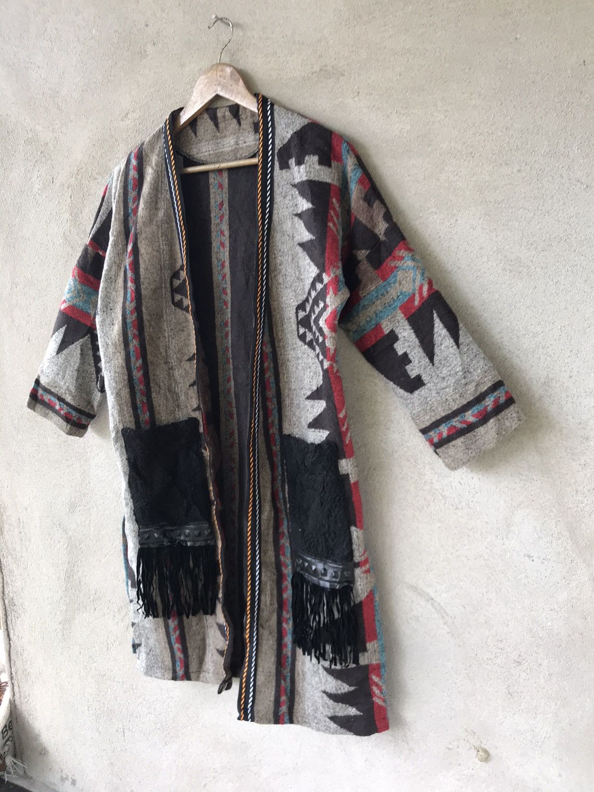 Beauty Beast RARE NATIVE INDIAN AMERICAN CARDIGAN JACKET Size M / US 6-8 / IT 42-44 - 3 Thumbnail