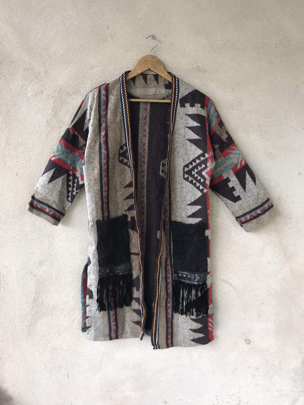 Beauty Beast RARE NATIVE INDIAN AMERICAN CARDIGAN JACKET Size M / US 6-8 / IT 42-44 - 2 Thumbnail