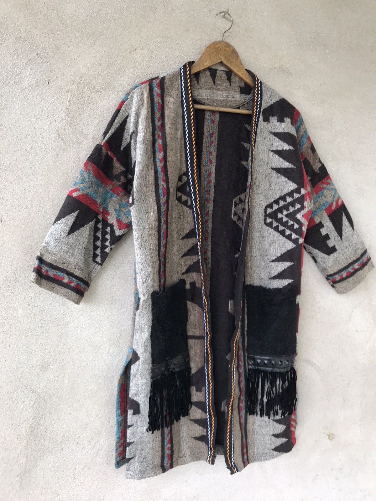 Beauty Beast RARE NATIVE INDIAN AMERICAN CARDIGAN JACKET Size M / US 6-8 / IT 42-44 - 4 Thumbnail