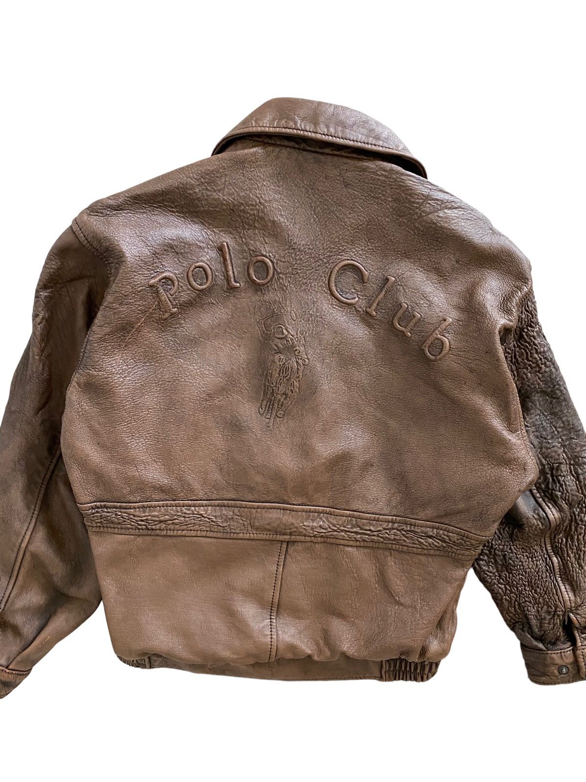 Other A$AP ROCKY Polo Club Spellout Flight Bomber Leather Jacket Size US L / EU 52-54 / 3 - 10 Thumbnail