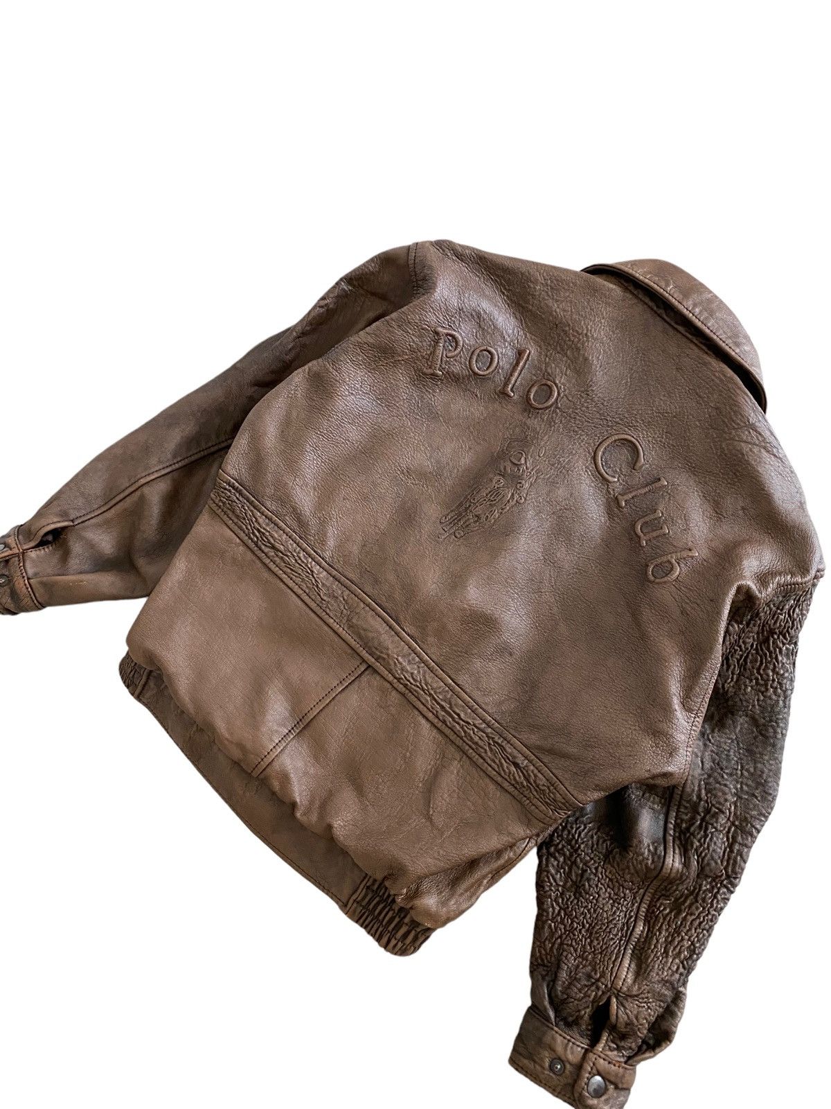 Other A$AP ROCKY Polo Club Spellout Flight Bomber Leather Jacket Size US L / EU 52-54 / 3 - 1 Thumbnail