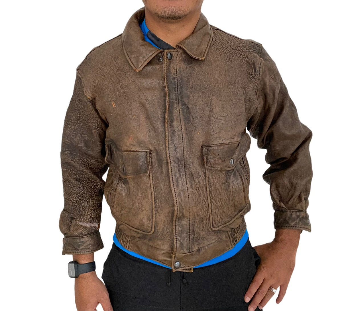 Other A$AP ROCKY Polo Club Spellout Flight Bomber Leather Jacket Size US L / EU 52-54 / 3 - 4 Thumbnail