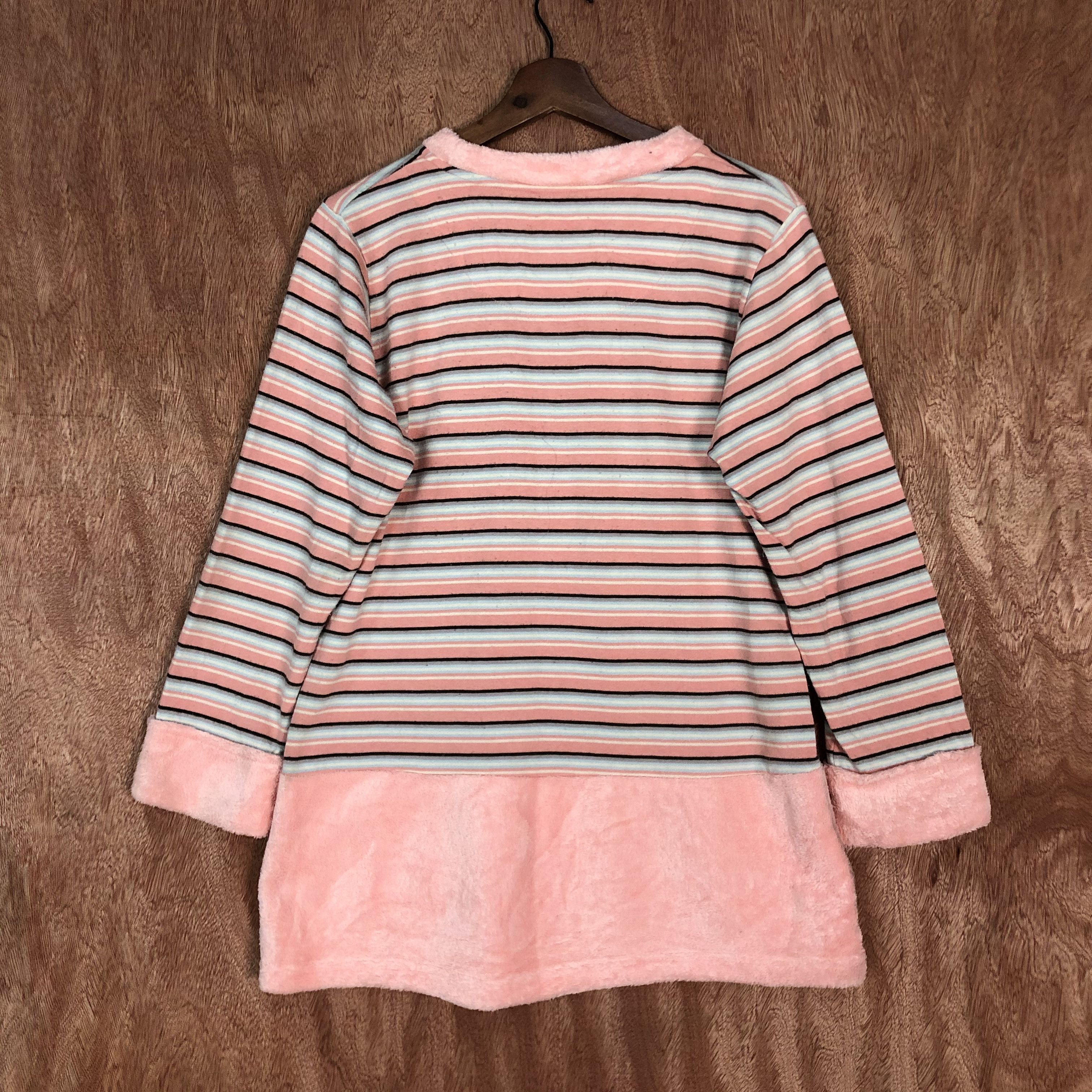 Japanese Brand × Kansai Yamamoto × Vintage Kansai Yamamoto Femme Pink stripe Sweatshirt #6144 Size M / US 6-8 / IT 42-44 - 9 Thumbnail