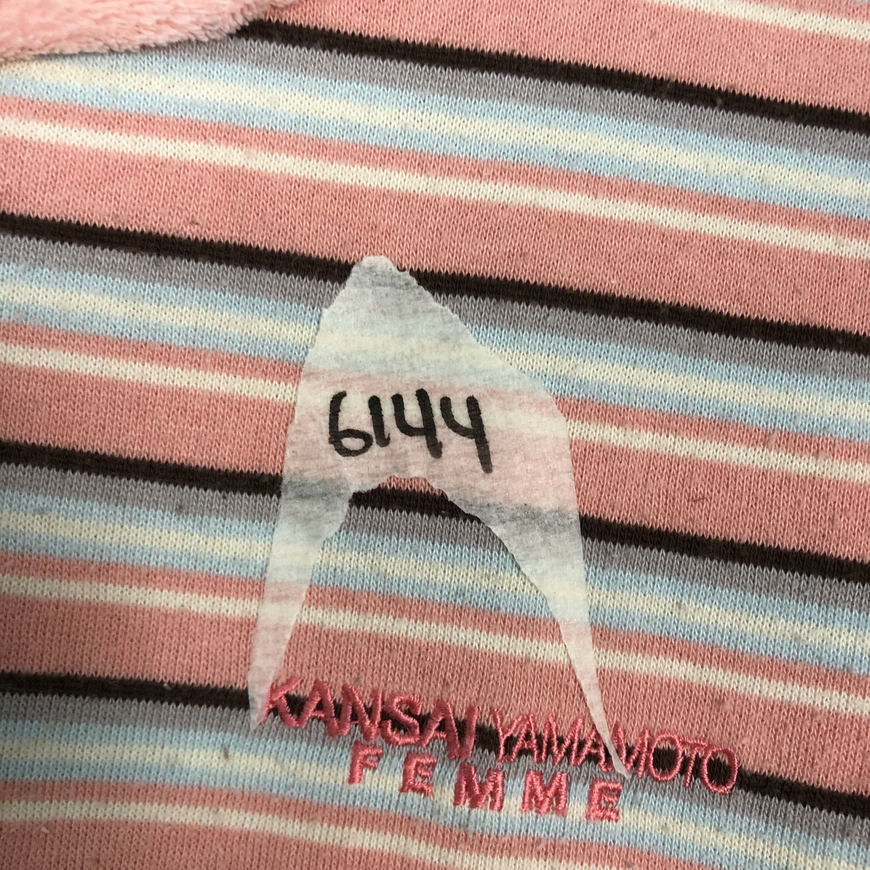 Japanese Brand × Kansai Yamamoto × Vintage Kansai Yamamoto Femme Pink stripe Sweatshirt #6144 Size M / US 6-8 / IT 42-44 - 12 Thumbnail