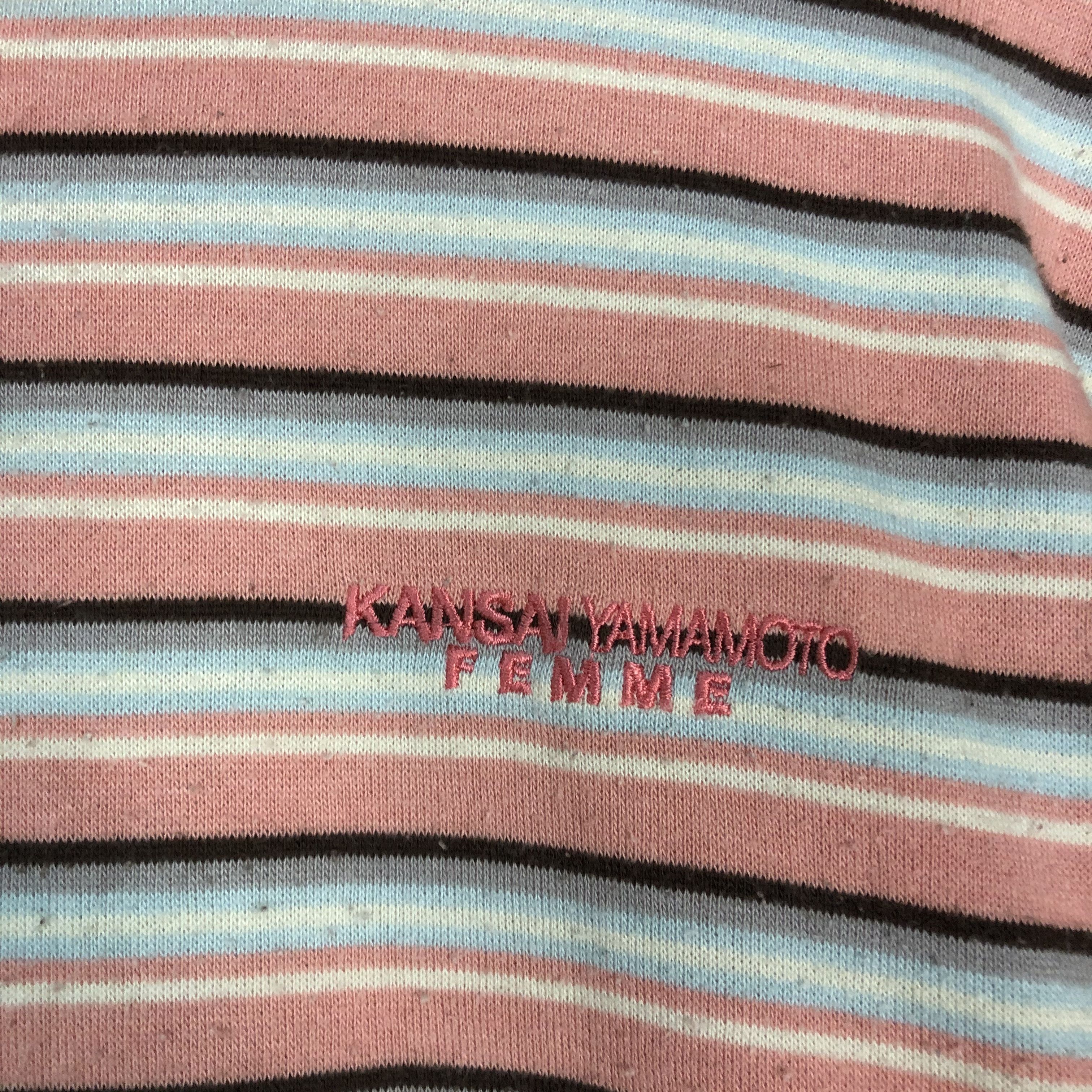 Japanese Brand × Kansai Yamamoto × Vintage Kansai Yamamoto Femme Pink stripe Sweatshirt #6144 Size M / US 6-8 / IT 42-44 - 8 Thumbnail
