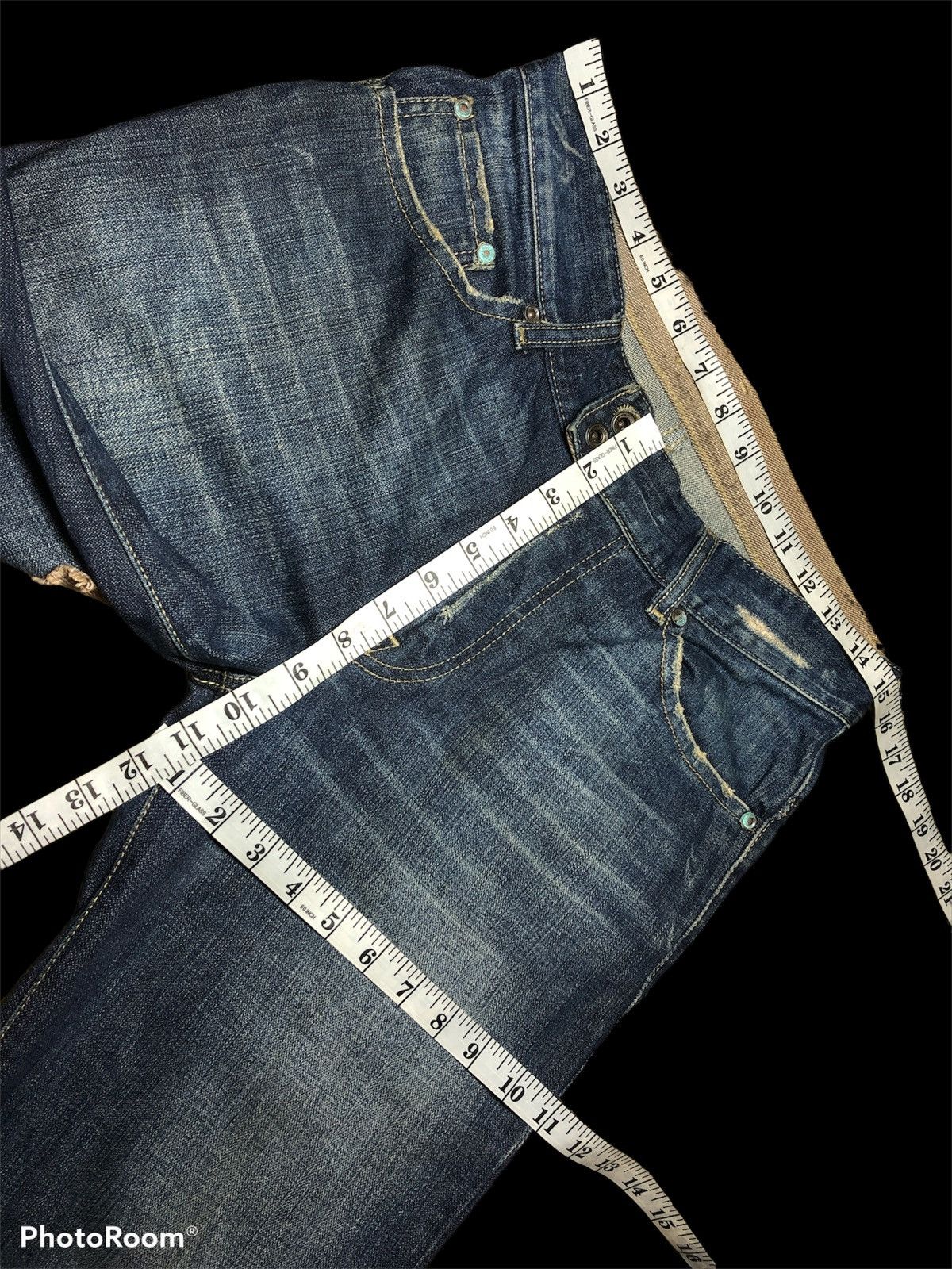 GAS FLARE GAS WASHED DISTRESSED JEANS Size US 30 / EU 46 - 8 Thumbnail