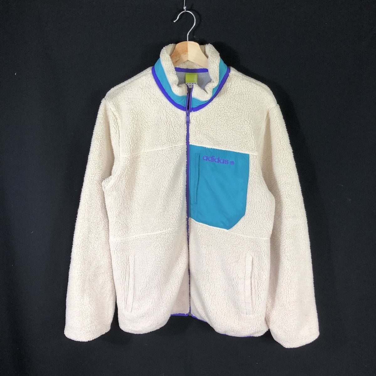 Adidas × Vintage 🔥Stunning🔥Adidas Pocket Fleece Sweater Jacket Size US M / EU 48-50 / 2 - 1 Thumbnail