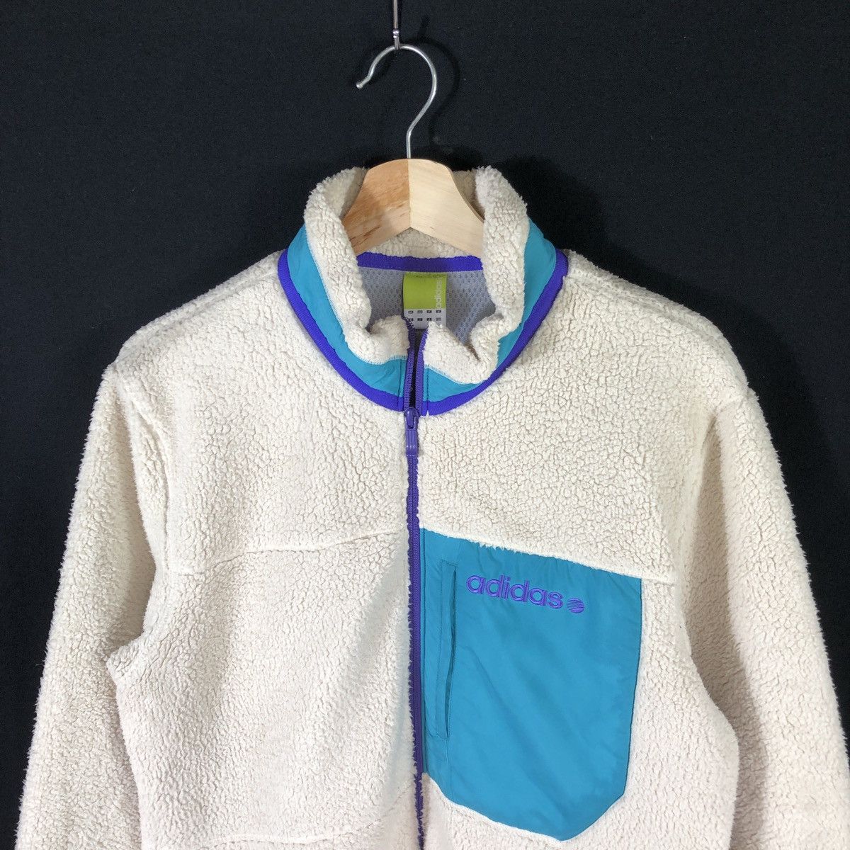 Adidas × Vintage 🔥Stunning🔥Adidas Pocket Fleece Sweater Jacket Size US M / EU 48-50 / 2 - 3 Thumbnail