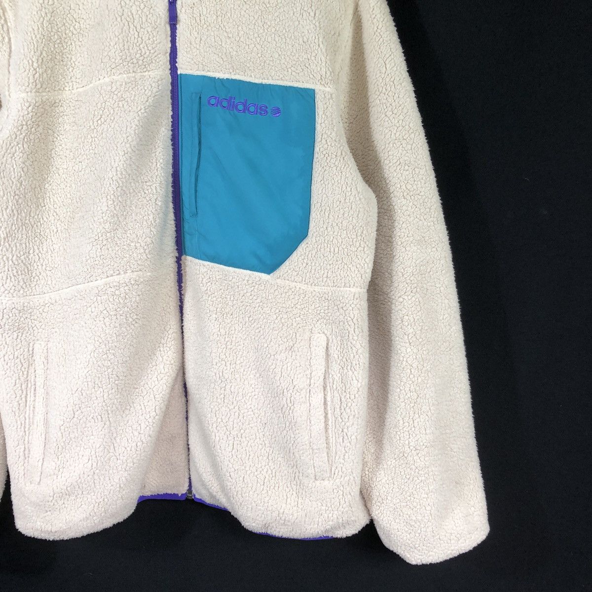 Adidas × Vintage 🔥Stunning🔥Adidas Pocket Fleece Sweater Jacket Size US M / EU 48-50 / 2 - 4 Thumbnail
