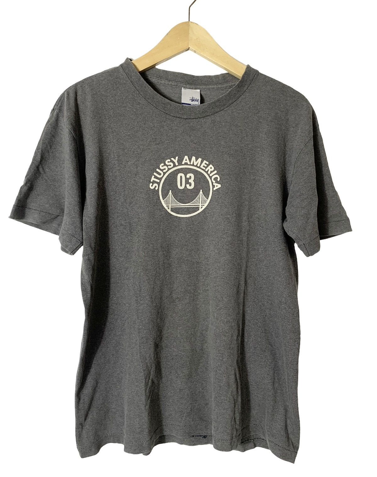 Stussy × Vintage Vintage 90’s stussy america bridge graphics t shirt Size US M / EU 48-50 / 2 - 1 Thumbnail
