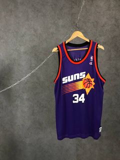 Vintage 90s Champion NBA Phoenix Suns Charles Barkley 34 White