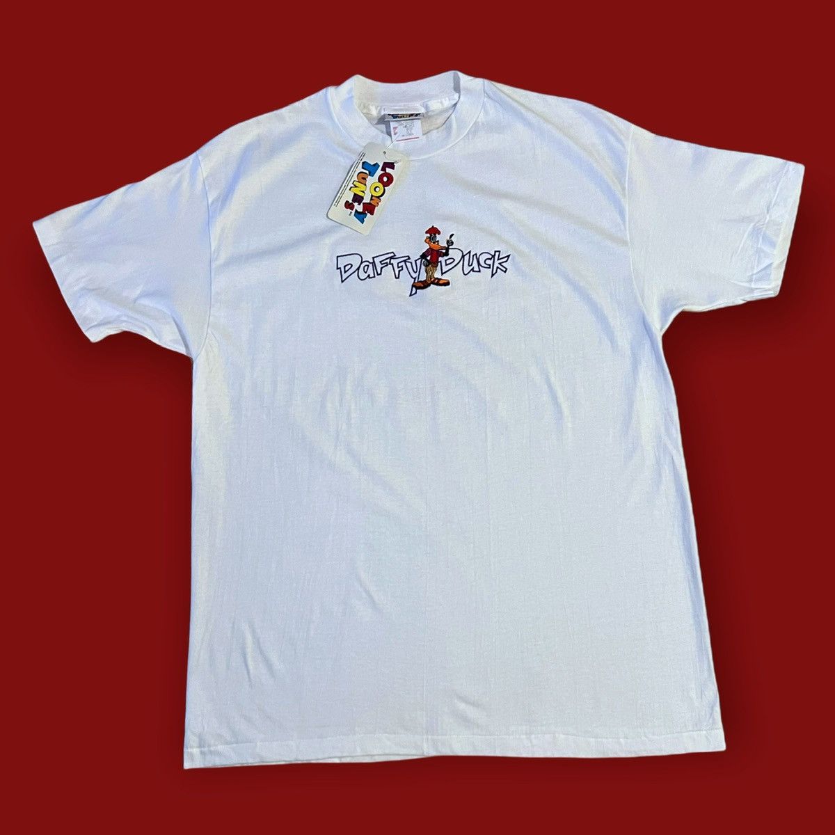 Vintage × Warner Bros Vintage 1993 Daffy Duck Looney Tunes Single Stitch TShirt DS Size US XL / EU 56 / 4 - 2 Thumbnail