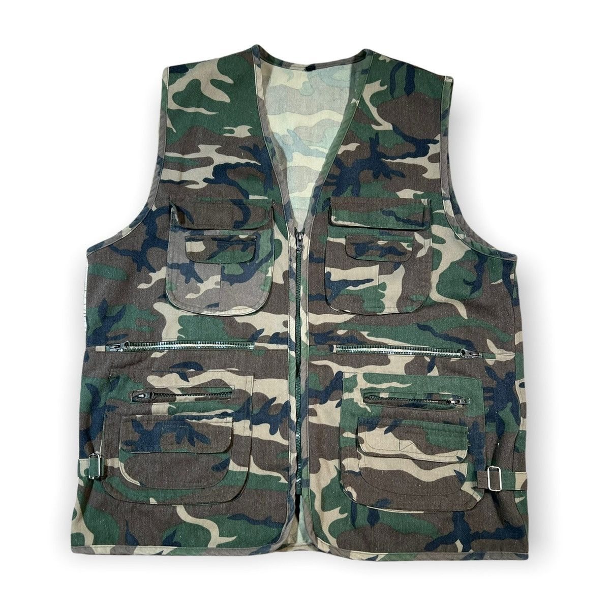 Vintage Camouflage Hunting Fishing Tactical Vest Size US XL / EU 56 / 4 - 1 Thumbnail