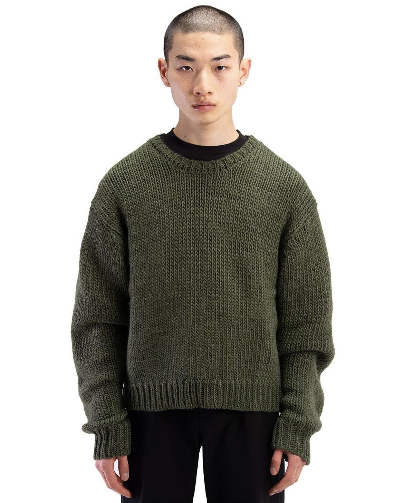 The “Piege” Cashmere Blend Sweater in Napier green – VUJA DÉ