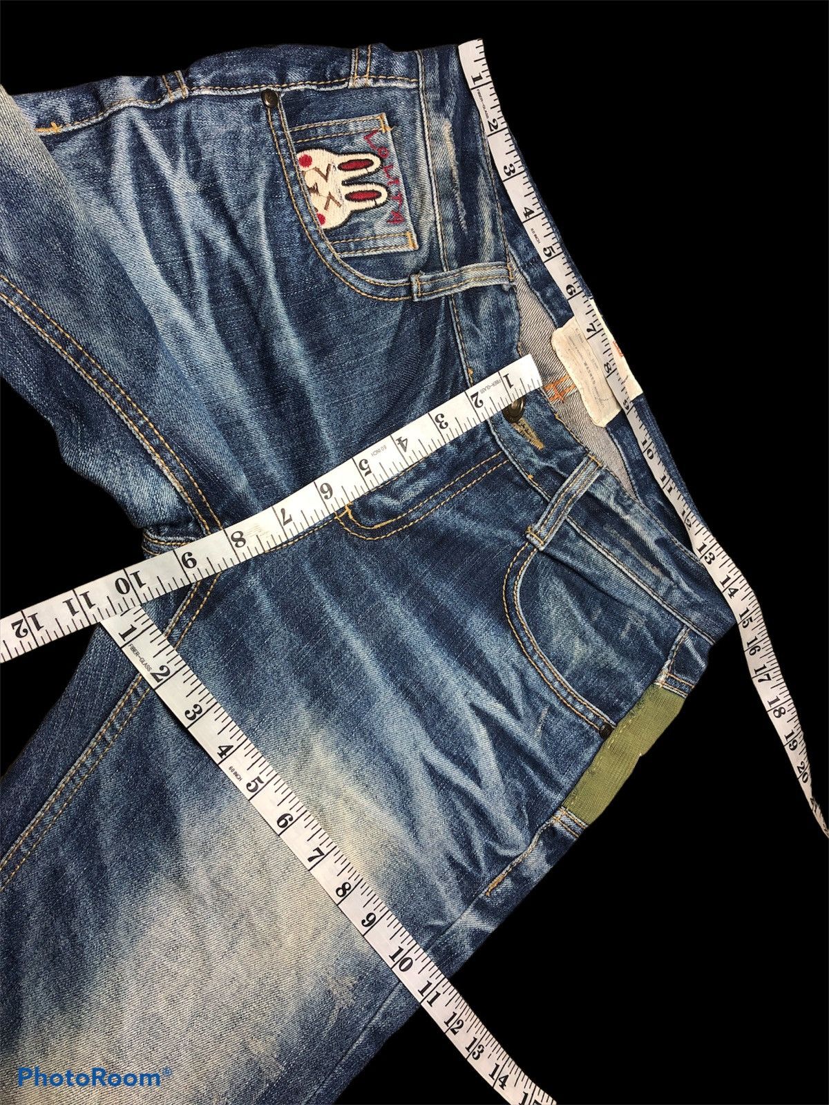 Other WASHED BLUE LOLITA RABBIT EMBROIDERY JEANS Size US 29 - 7 Thumbnail