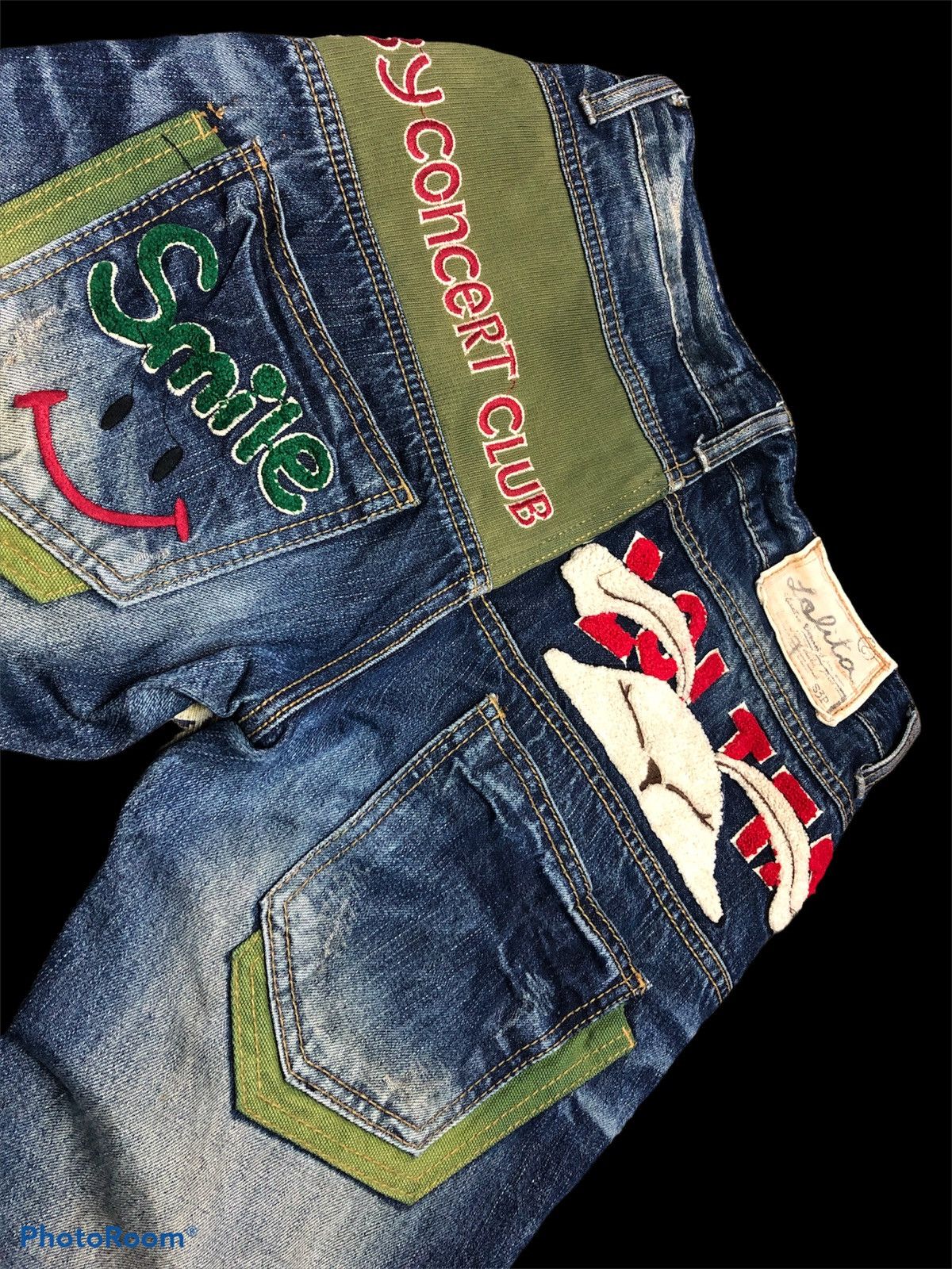 Other WASHED BLUE LOLITA RABBIT EMBROIDERY JEANS Size US 29 - 3 Thumbnail