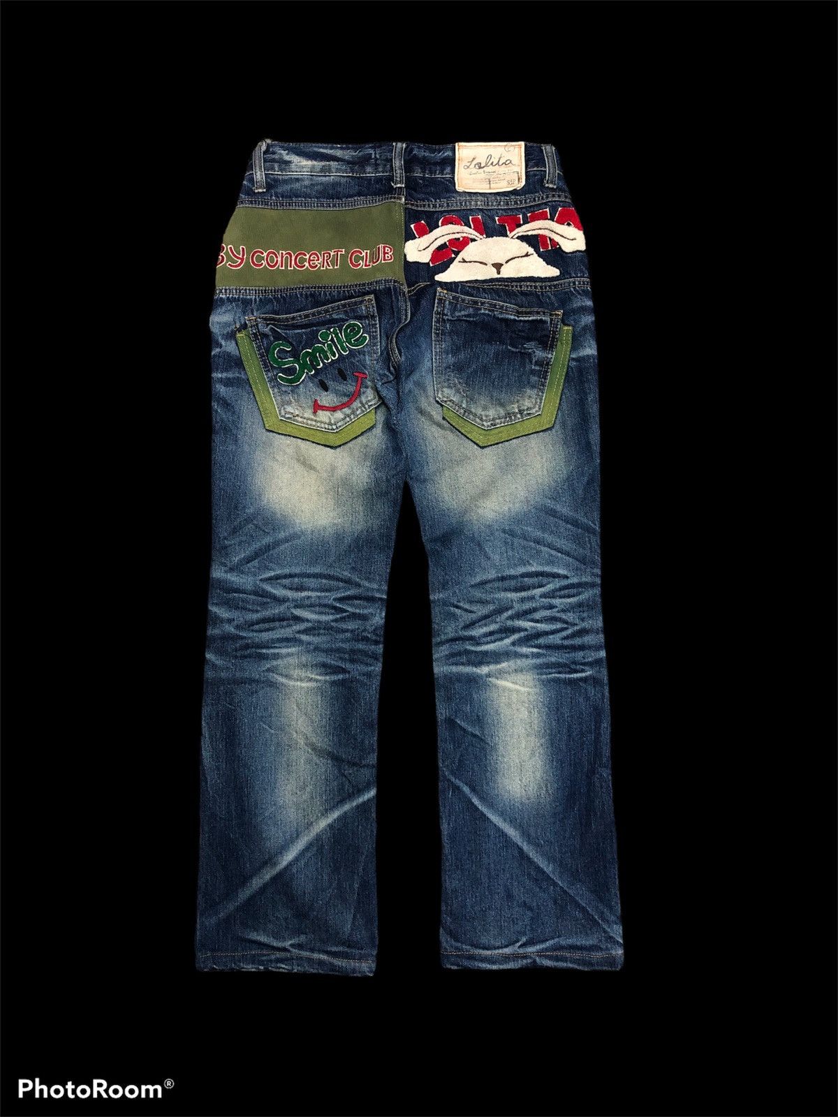 Other WASHED BLUE LOLITA RABBIT EMBROIDERY JEANS Size US 29 - 2 Thumbnail