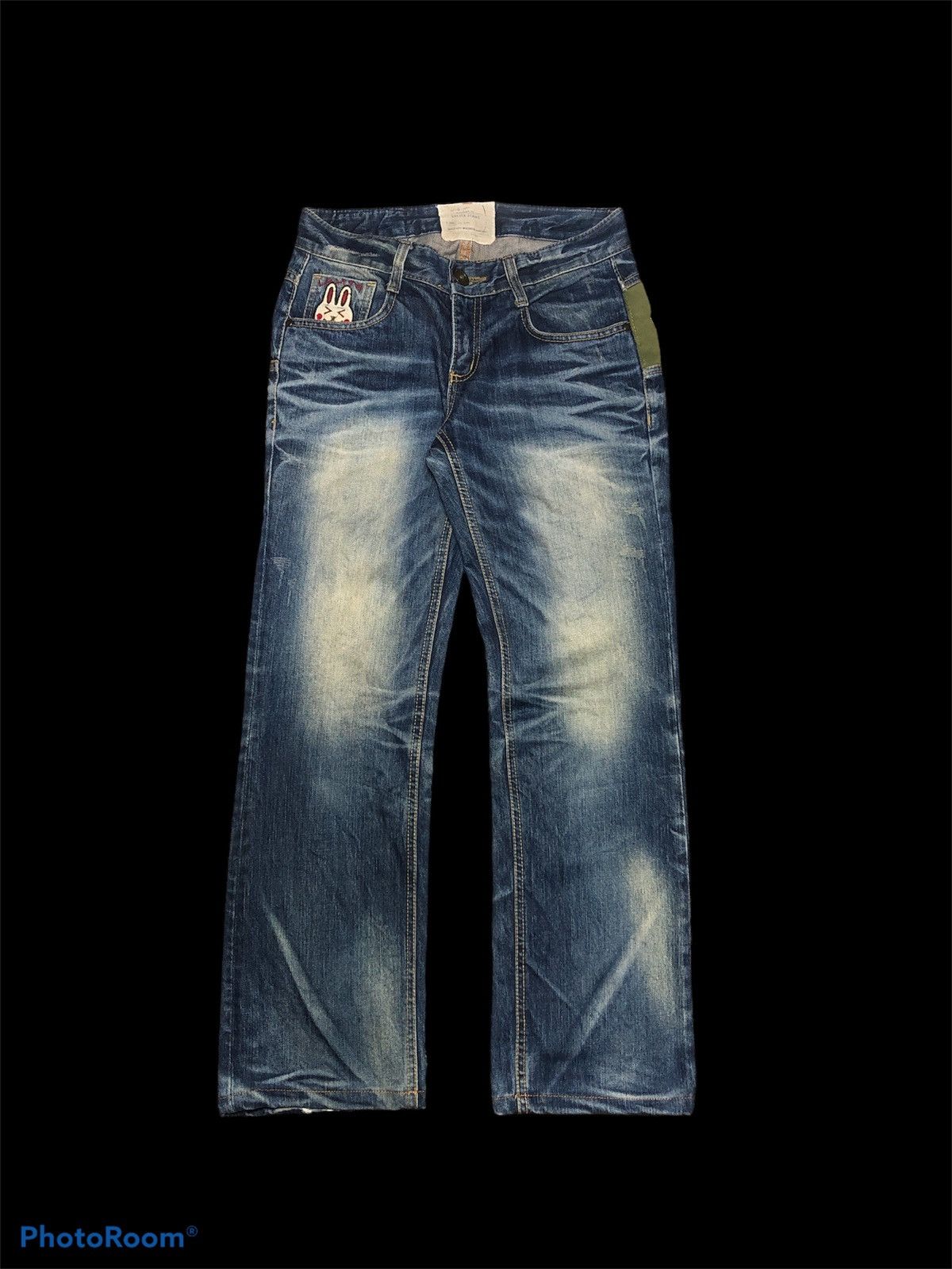 Other WASHED BLUE LOLITA RABBIT EMBROIDERY JEANS Size US 29 - 1 Thumbnail