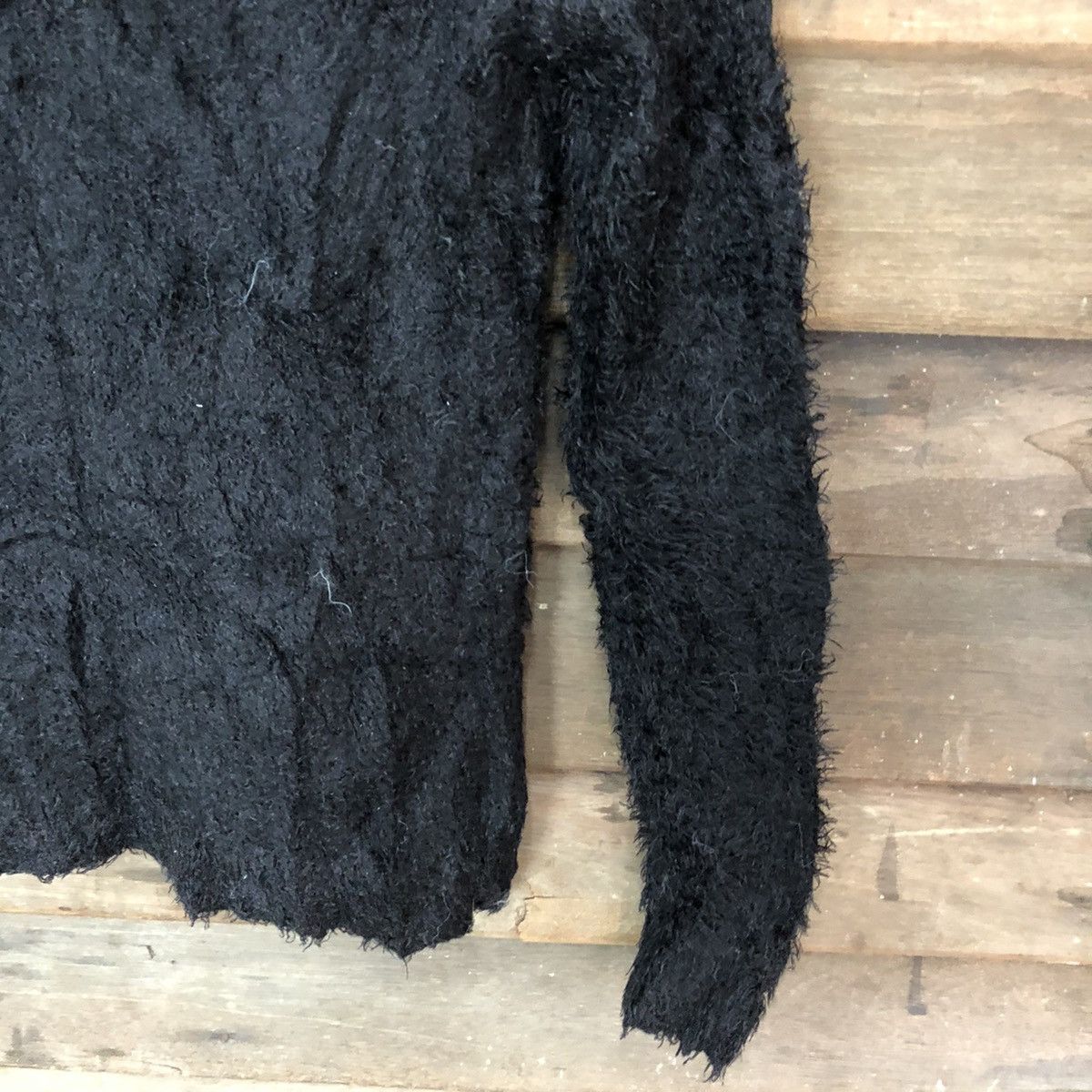 H&M × Homespun Knitwear H&M Black Shag Shaggy Fur Mohair Knitwear #7005 Size XS / US 0-2 / IT 36-38 - 5 Thumbnail