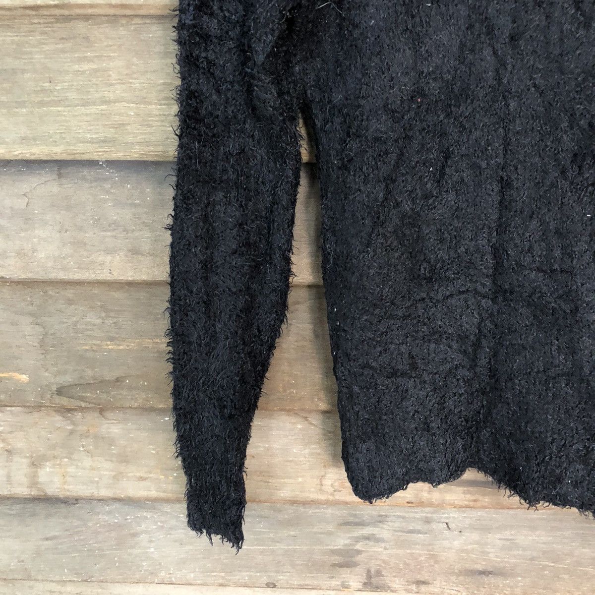 H&M × Homespun Knitwear H&M Black Shag Shaggy Fur Mohair Knitwear #7005 Size XS / US 0-2 / IT 36-38 - 4 Thumbnail