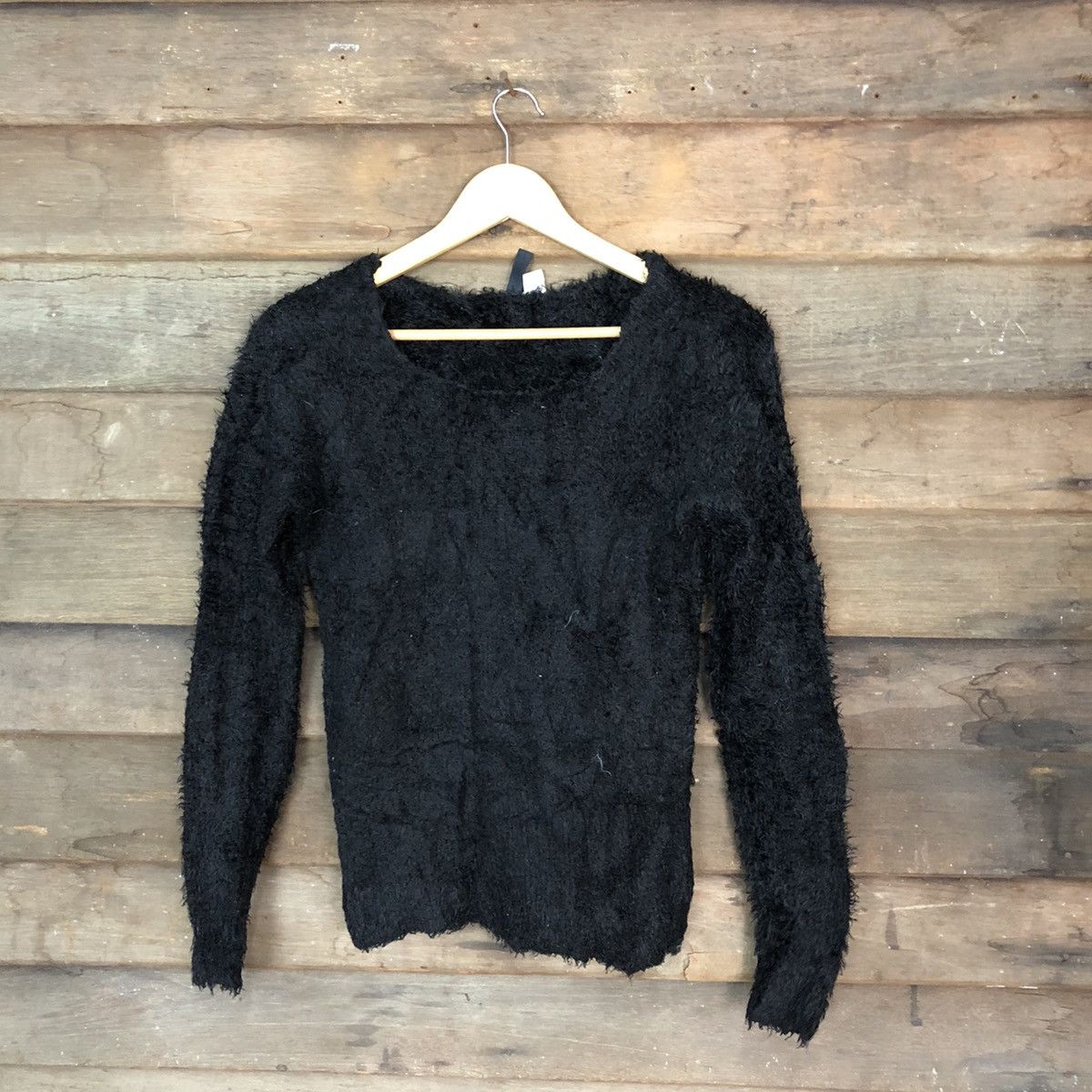 H&M × Homespun Knitwear H&M Black Shag Shaggy Fur Mohair Knitwear #7005 Size XS / US 0-2 / IT 36-38 - 1 Thumbnail