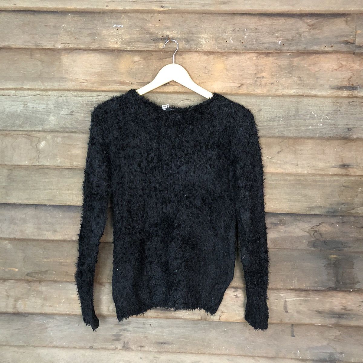 H&M × Homespun Knitwear H&M Black Shag Shaggy Fur Mohair Knitwear #7005 Size XS / US 0-2 / IT 36-38 - 9 Thumbnail