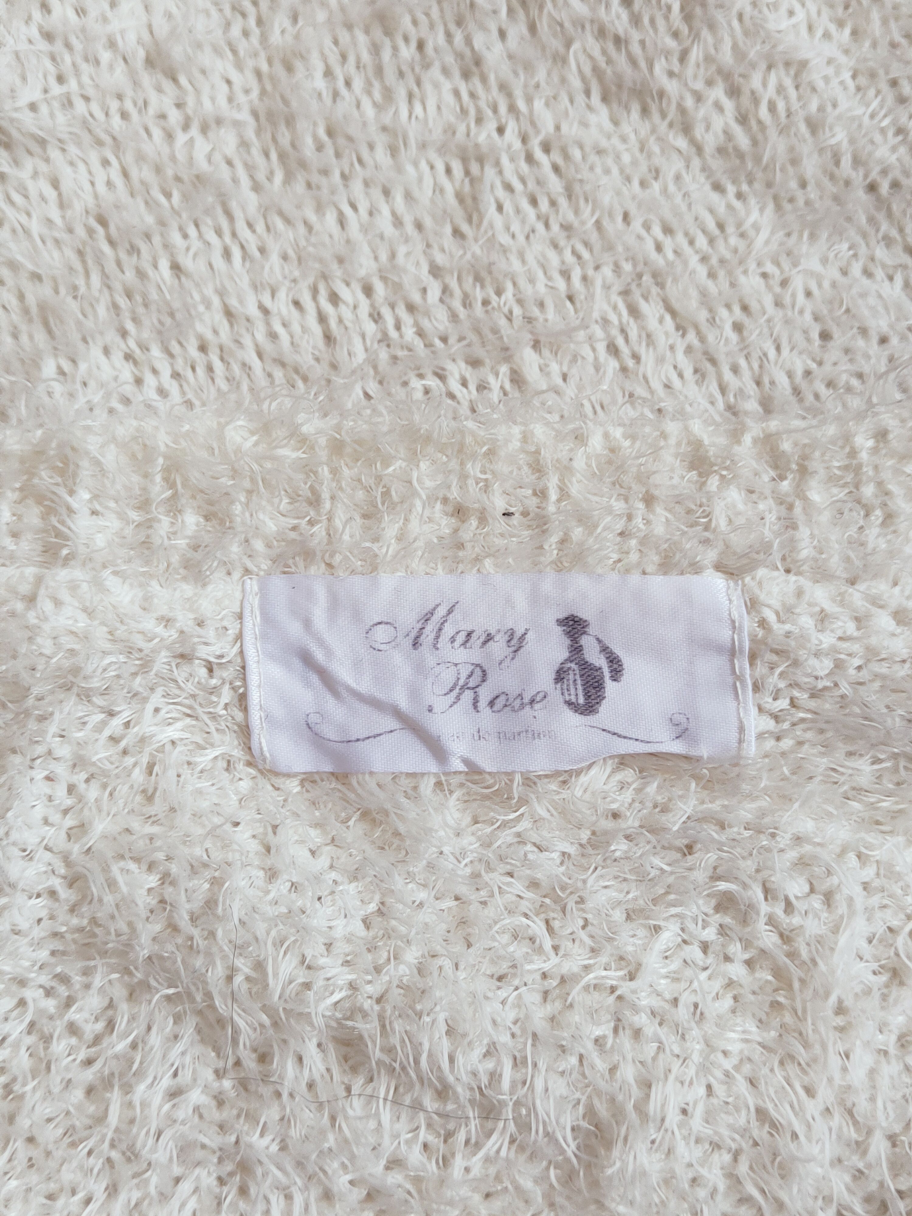 Homespun Knitwear × Japanese Brand Mary Rose White Shag Shaggy Fur Mohair Knitwear #S279 Size M / US 6-8 / IT 42-44 - 10 Thumbnail