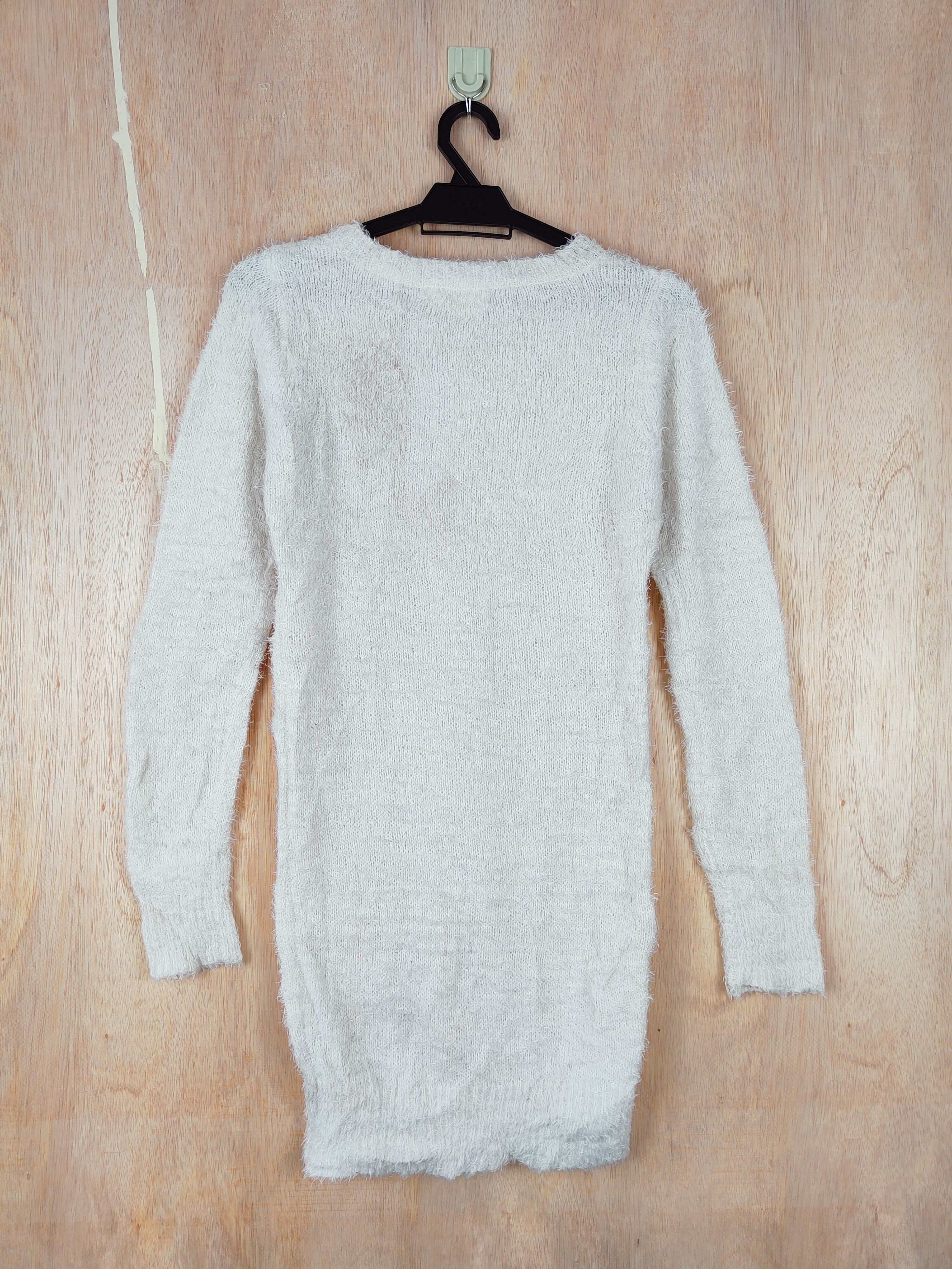 Homespun Knitwear × Japanese Brand Mary Rose White Shag Shaggy Fur Mohair Knitwear #S279 Size M / US 6-8 / IT 42-44 - 5 Thumbnail