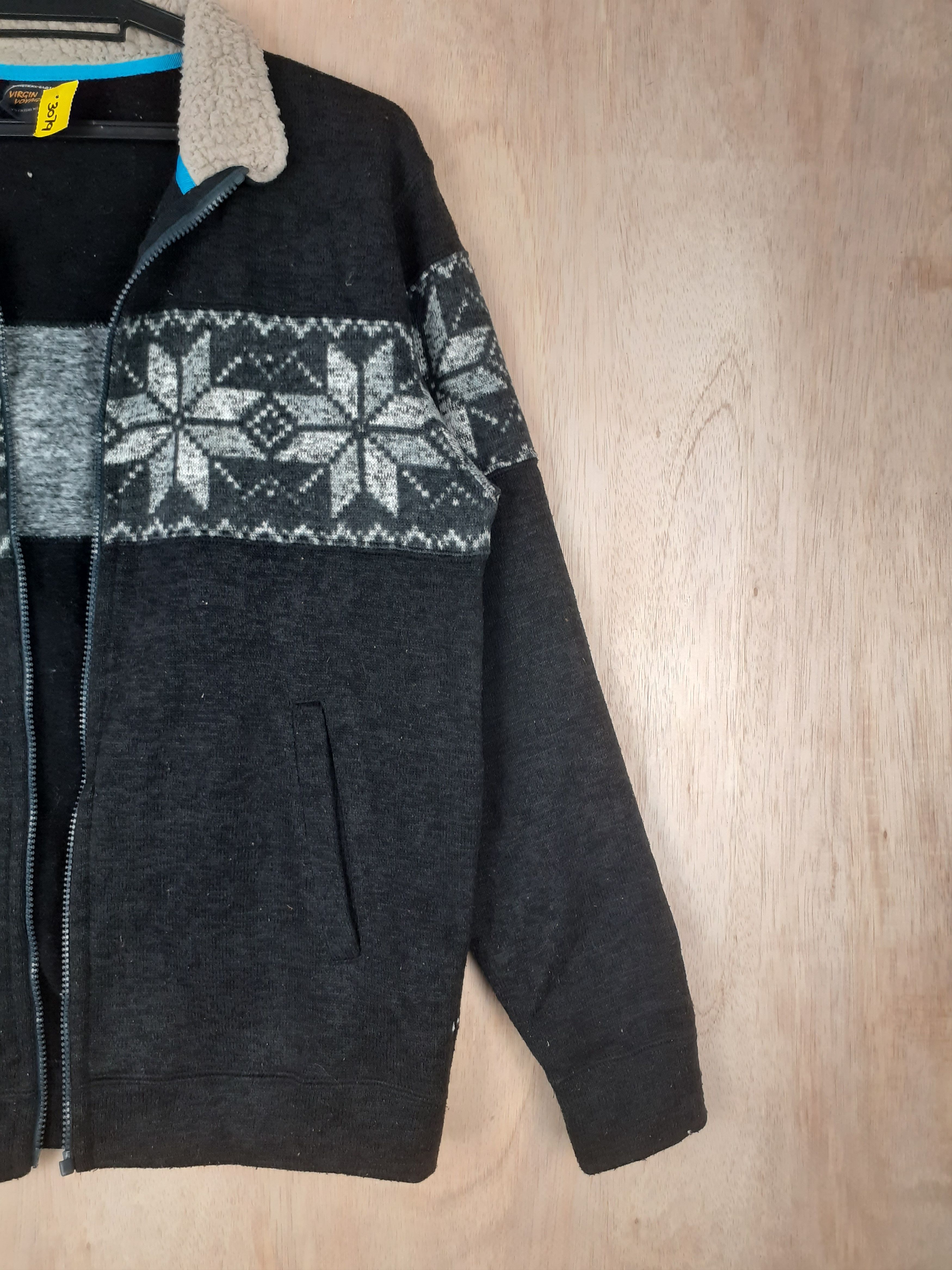 Japanese Brand Virgin Voyage black winter jacket sweater #3079 Size US M / EU 48-50 / 2 - 6 Thumbnail