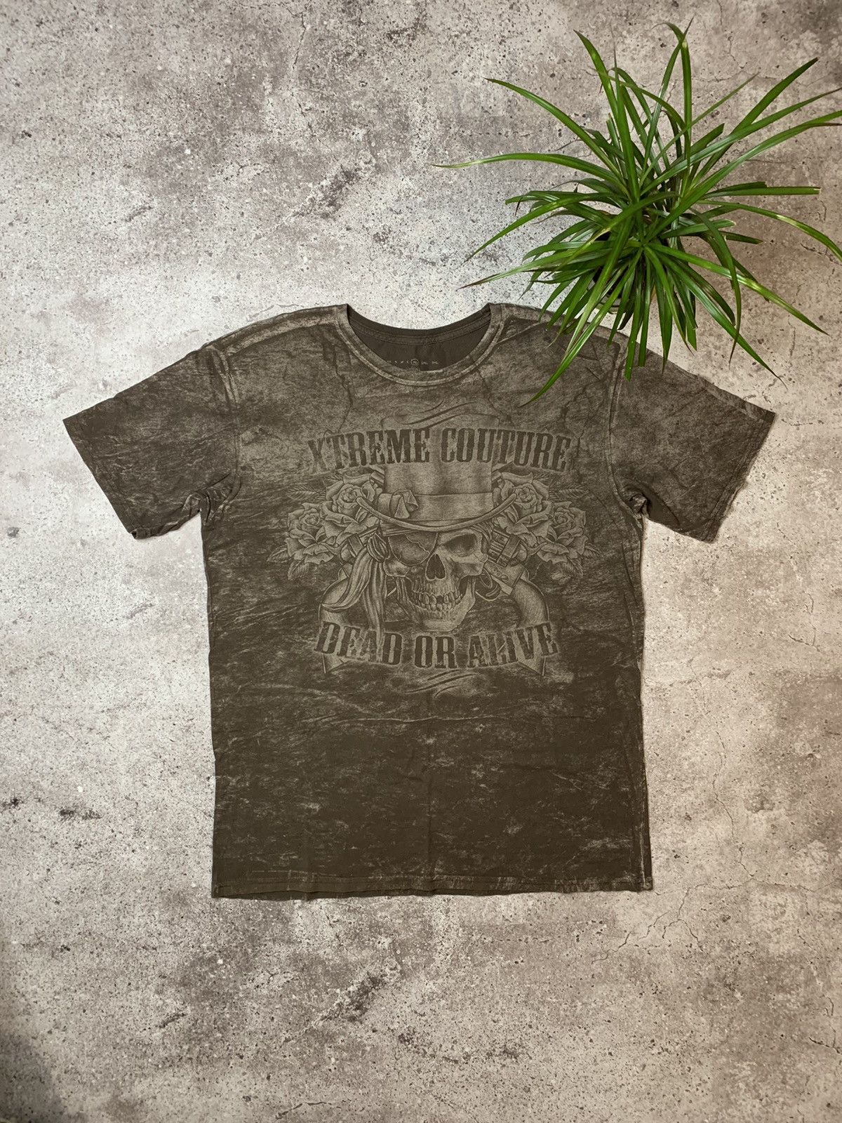 Vintage Xtreme Couture Made IN USA Skulls Overprinted Tee XL Size US XL / EU 56 / 4 - 1 Thumbnail
