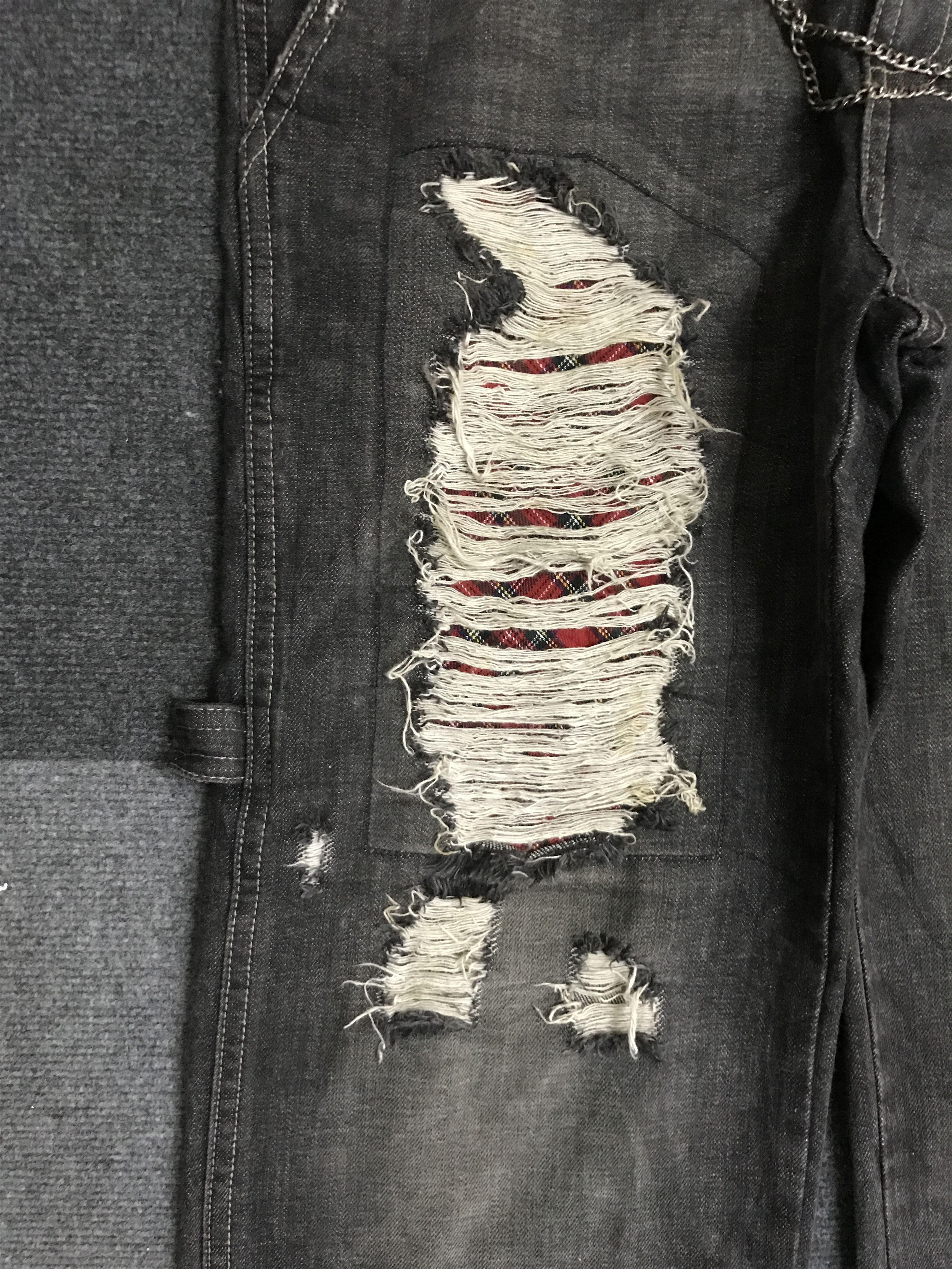 Japanese Brand OVA5 Deorart Japan Punk Street Jeans Distressed Overall Size US 37 - 7 Thumbnail