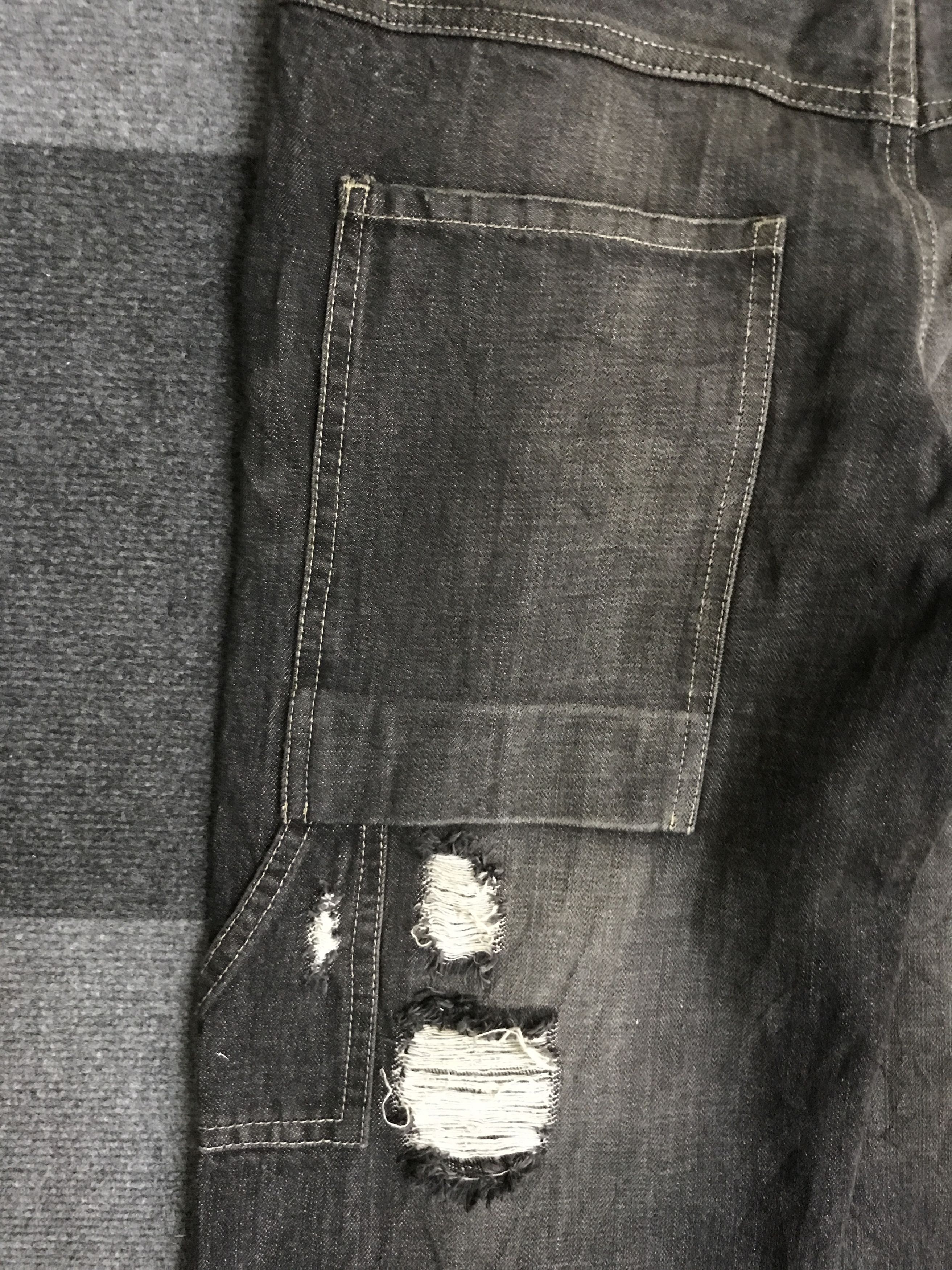 Japanese Brand OVA5 Deorart Japan Punk Street Jeans Distressed Overall Size US 37 - 18 Thumbnail