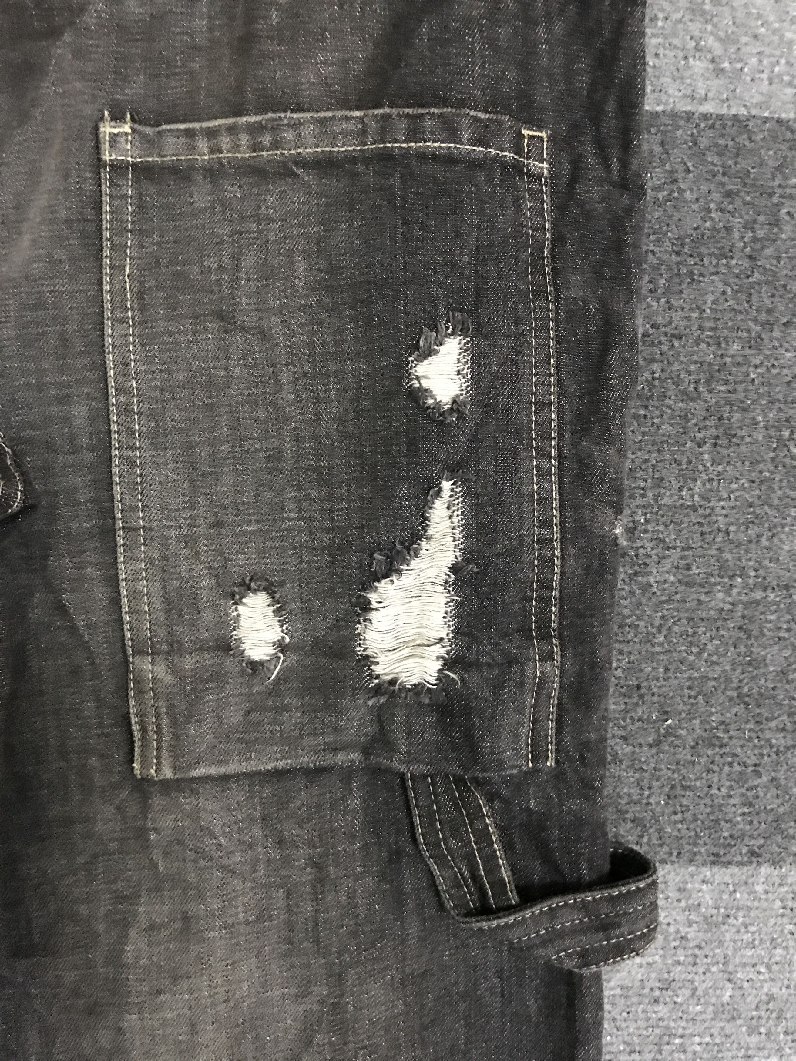 Japanese Brand OVA5 Deorart Japan Punk Street Jeans Distressed Overall Size US 37 - 17 Thumbnail