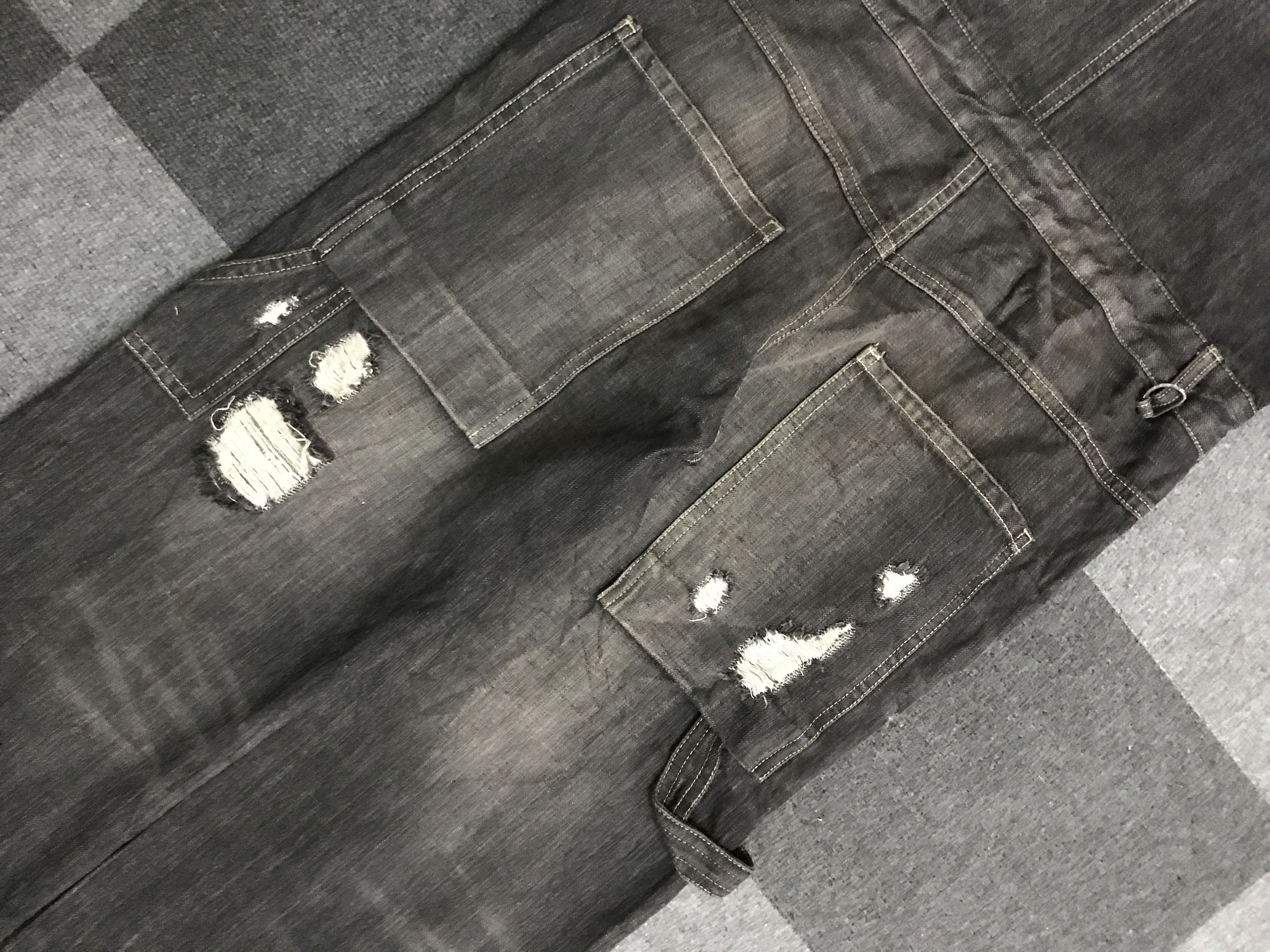 Japanese Brand OVA5 Deorart Japan Punk Street Jeans Distressed Overall Size US 37 - 15 Thumbnail