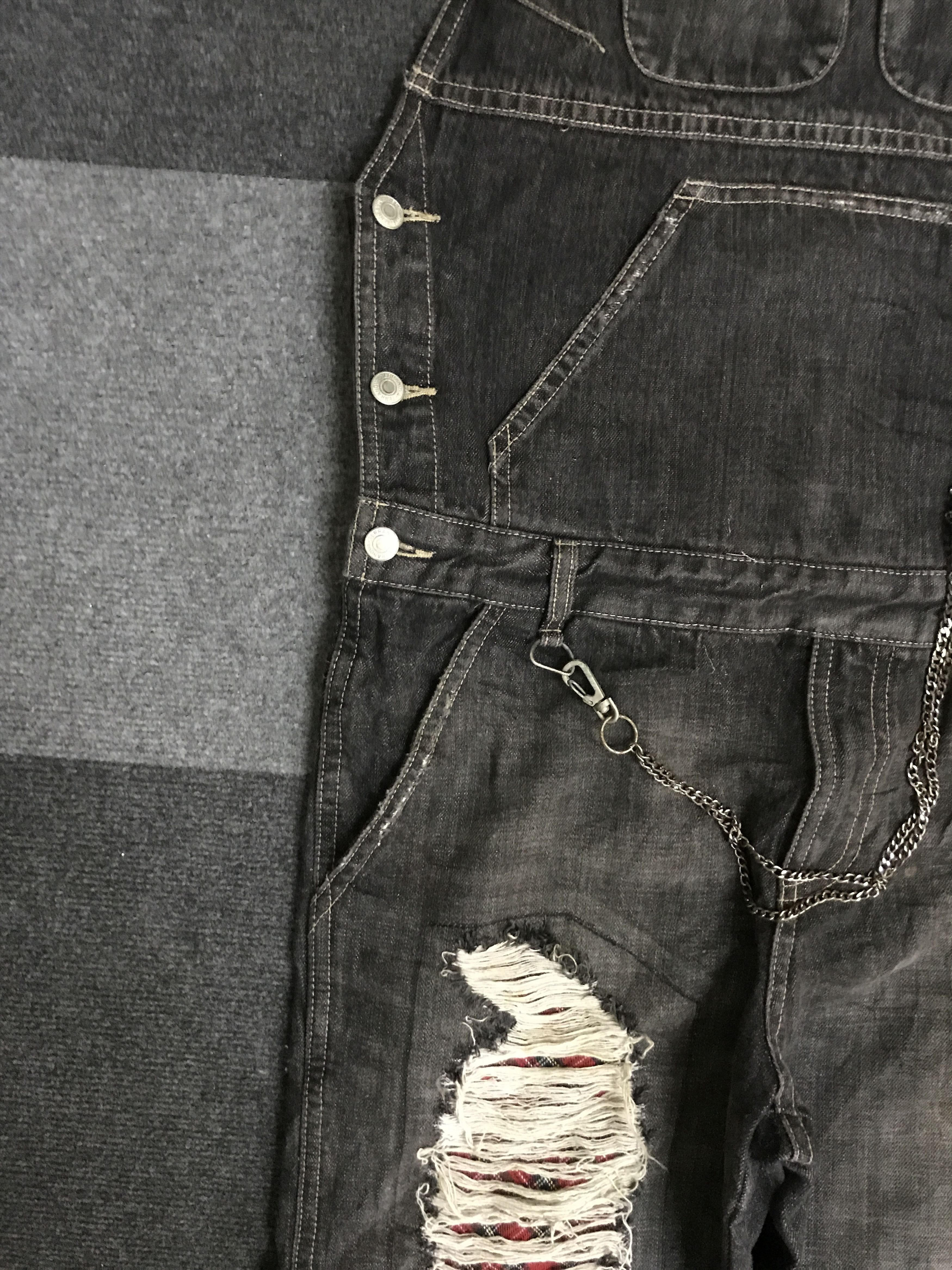 Japanese Brand OVA5 Deorart Japan Punk Street Jeans Distressed Overall Size US 37 - 6 Thumbnail