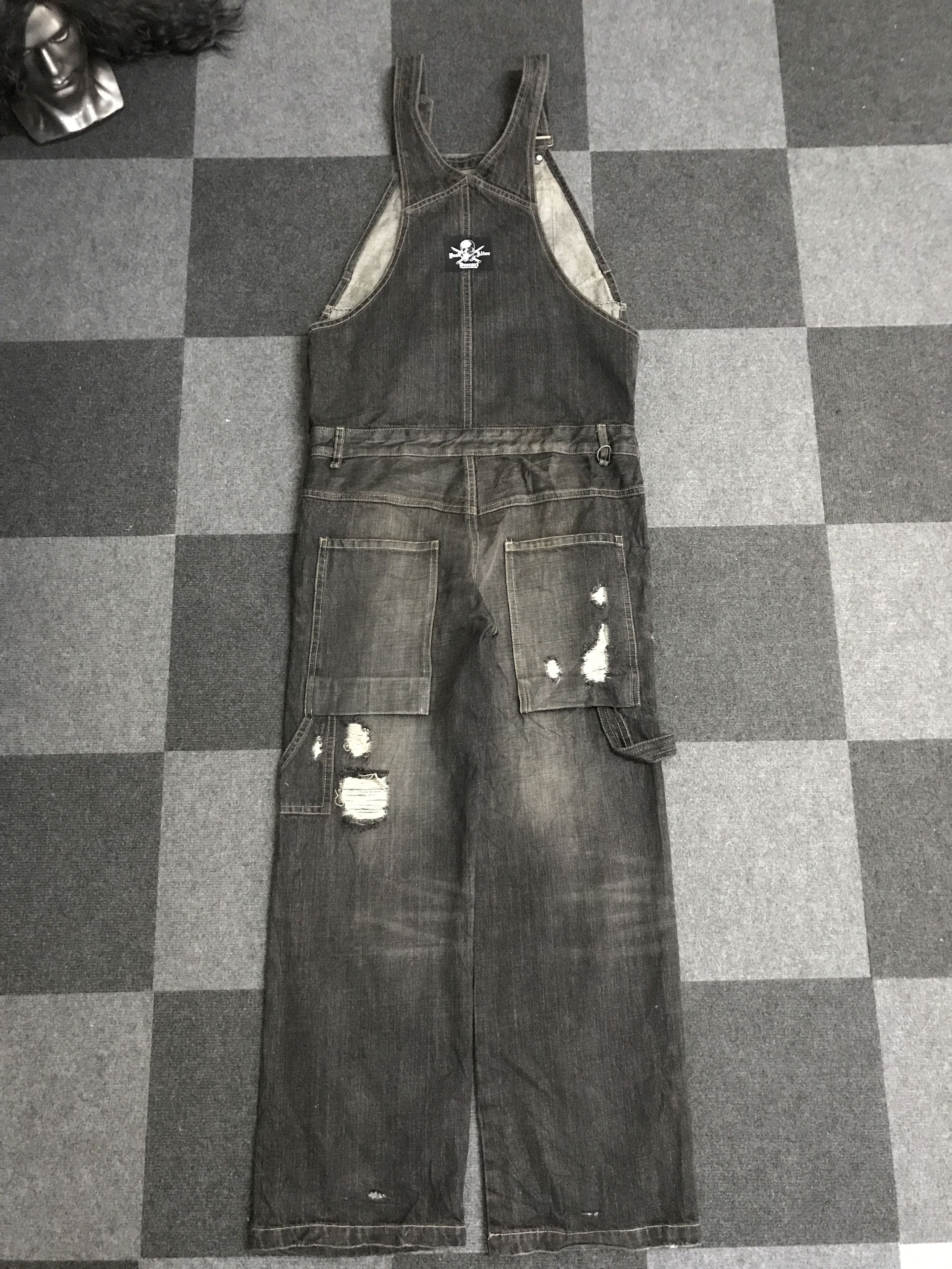 Japanese Brand OVA5 Deorart Japan Punk Street Jeans Distressed Overall Size US 37 - 12 Thumbnail