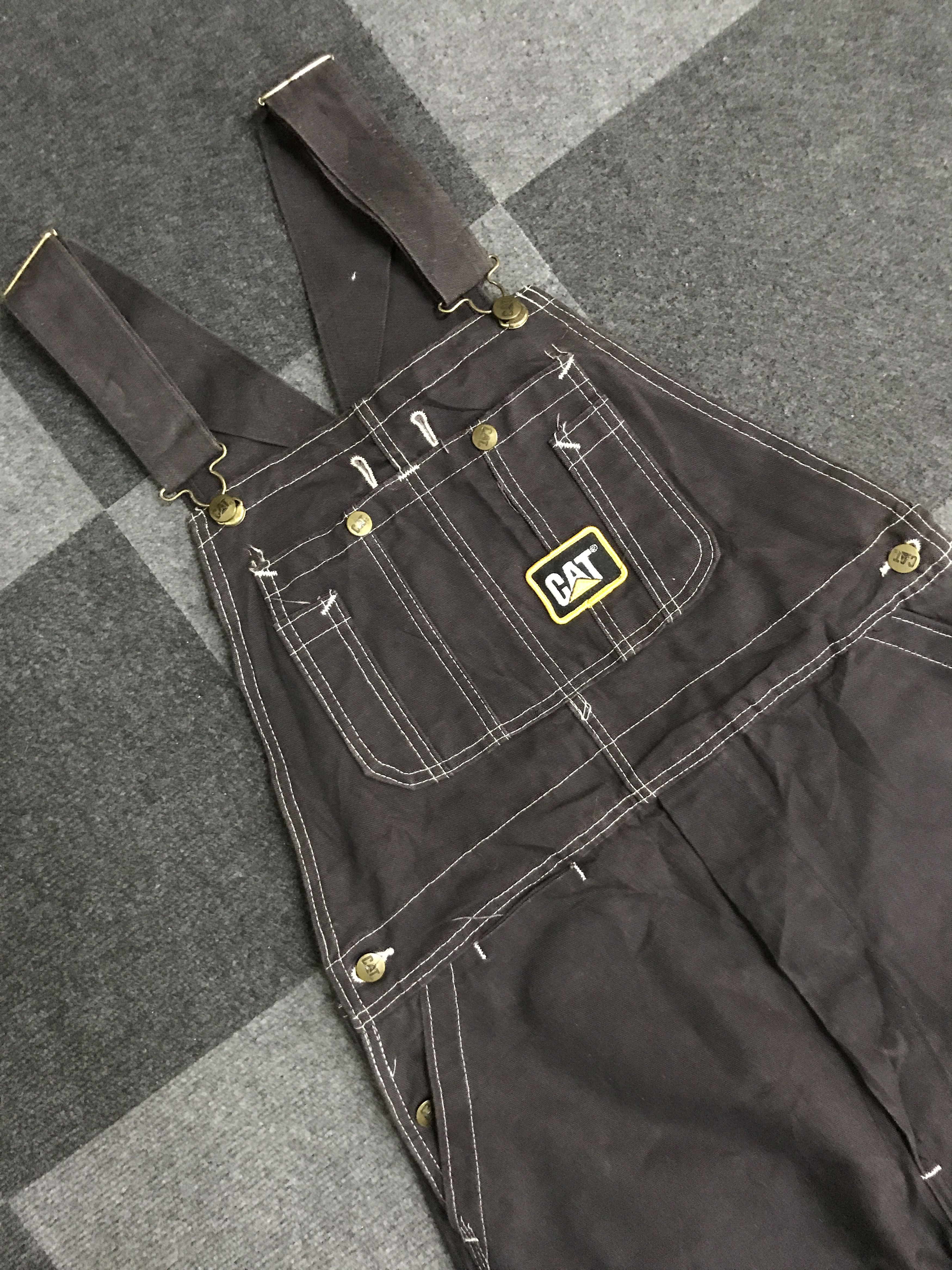 Caterpillar × Vintage OVA6 Vintage CATERPILLAR Double Knee Duck Canvas Overall Size US 34 / EU 50 - 2 Thumbnail