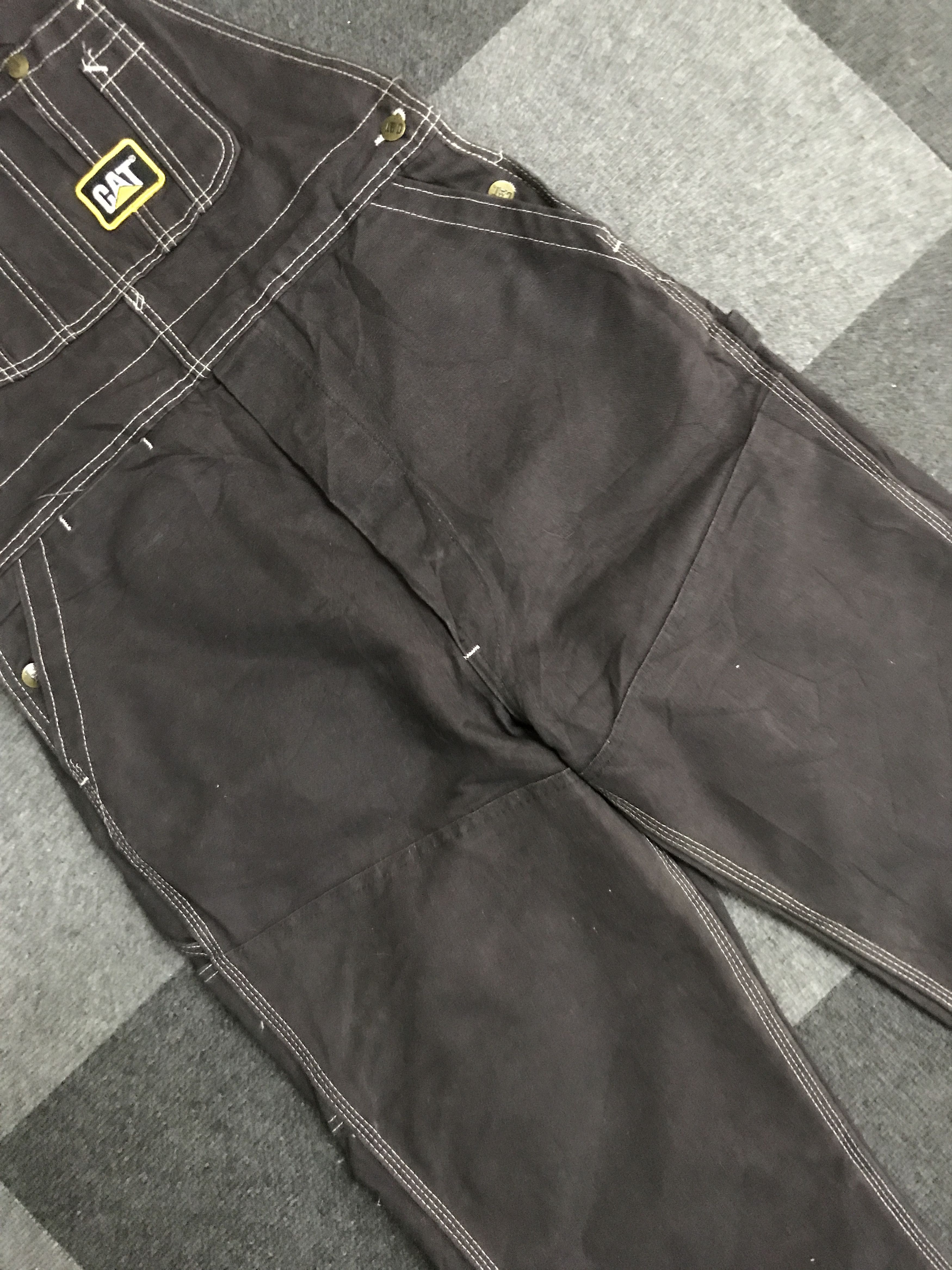Caterpillar × Vintage OVA6 Vintage CATERPILLAR Double Knee Duck Canvas Overall Size US 34 / EU 50 - 3 Thumbnail