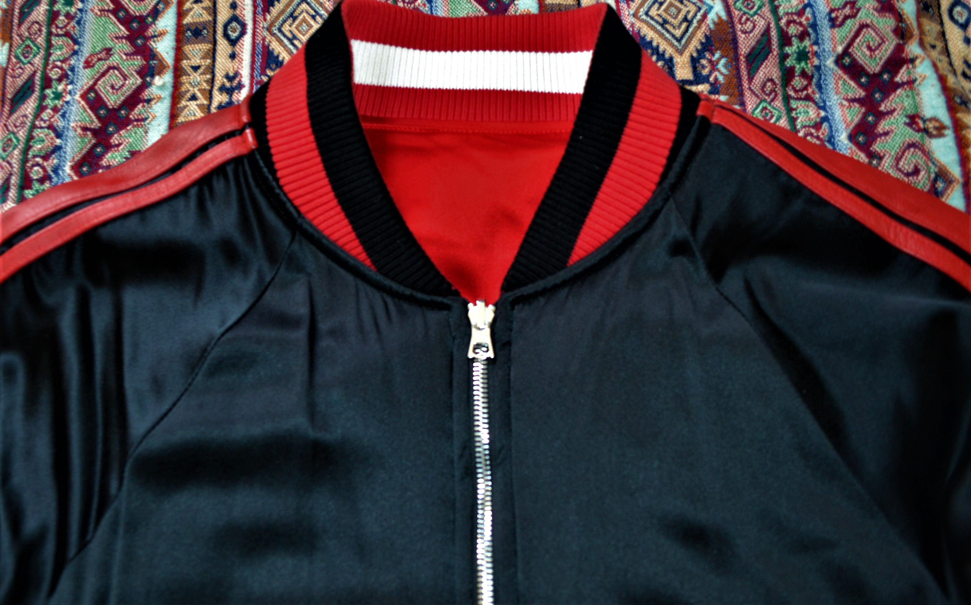 Amiri SILK/LEATHER REVERSIBLE TRACK JACKET XL Size US XL / EU 56 / 4 - 3 Thumbnail