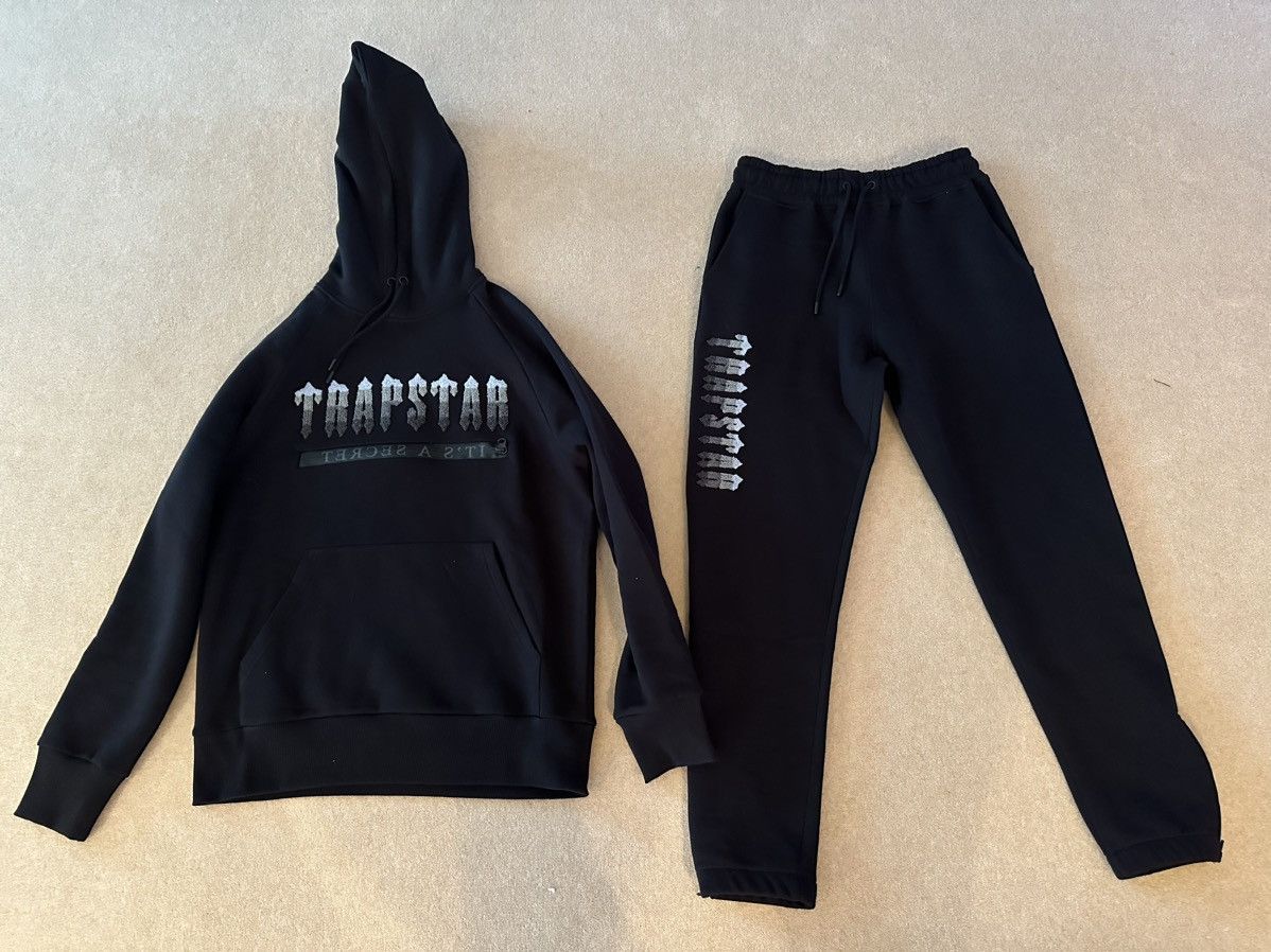 Trapstar London TRAPSTAR CHENILLE DECODED 2 HOODIE TRACKSUIT BLACK/ICE ...