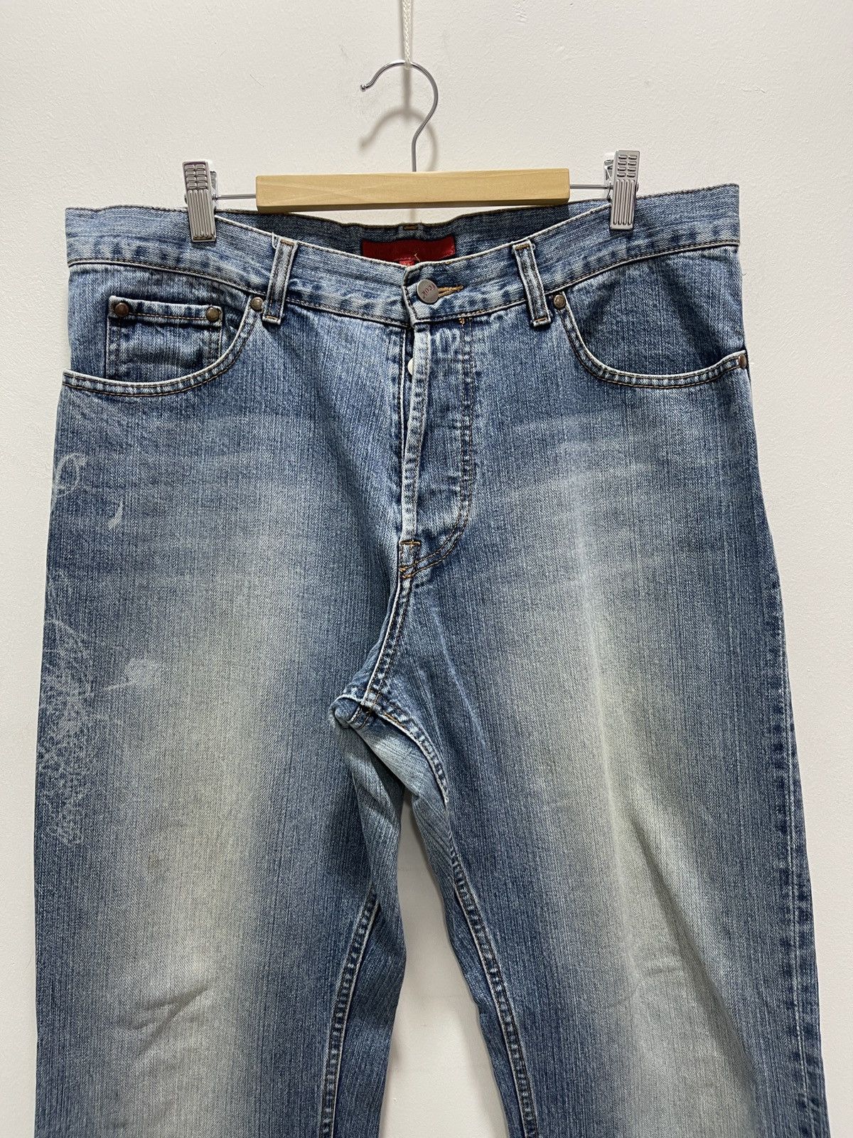Vintage VINTAGE FCUK FLARE STYLE DENIM JEANS Size US 34 / EU 50 - 4 Thumbnail