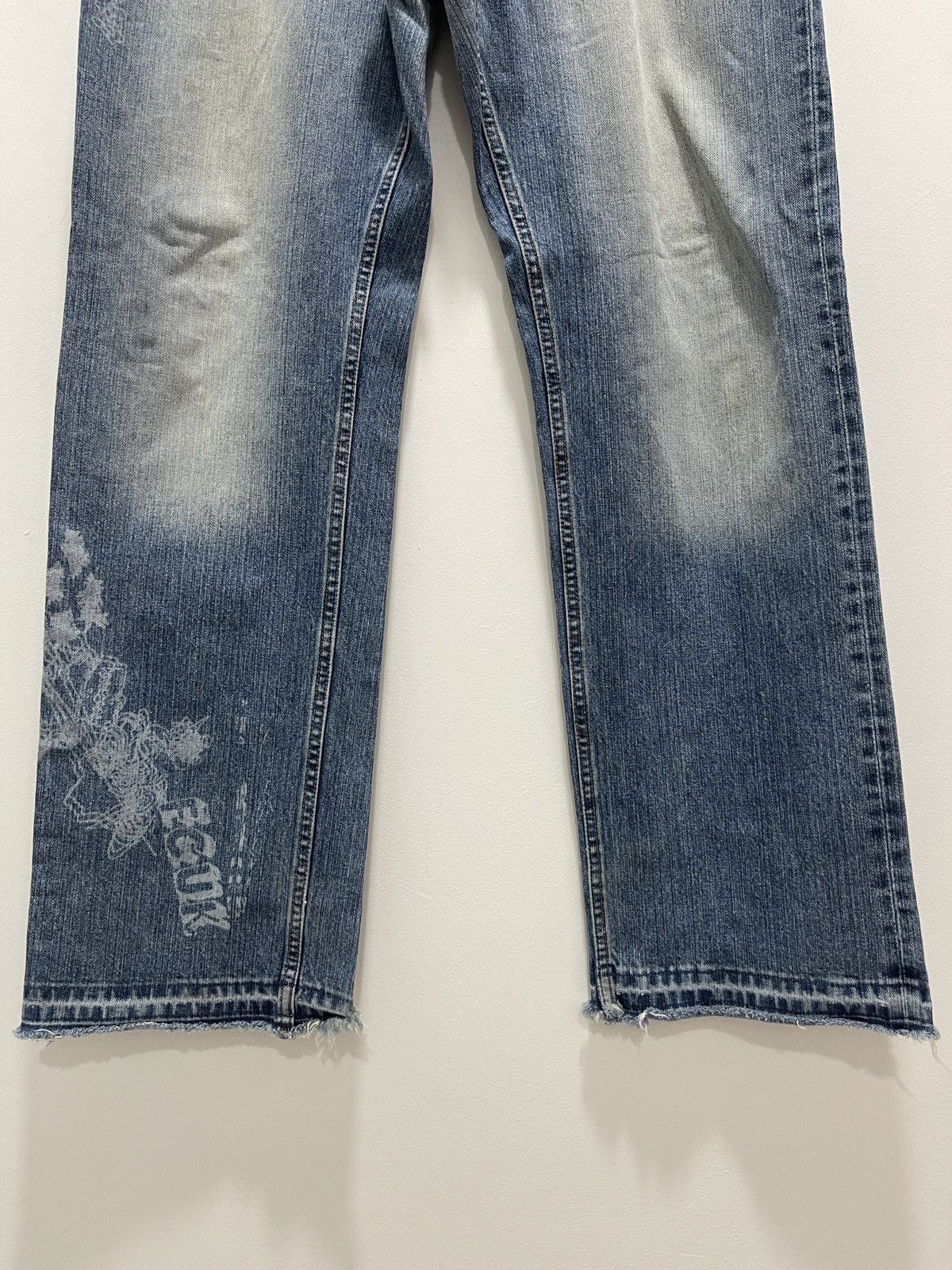 Vintage VINTAGE FCUK FLARE STYLE DENIM JEANS Size US 34 / EU 50 - 5 Thumbnail