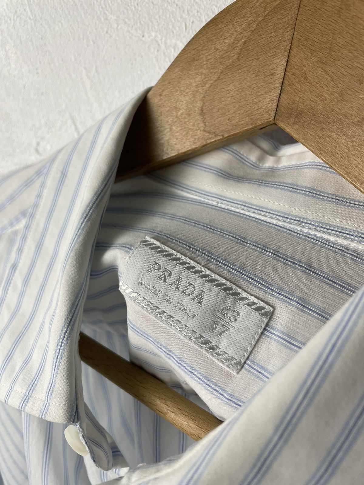 Prada Prada Milano Multi Striped Long Sleeve Shirt Size 43/17 Size US XL / EU 56 / 4 - 4 Thumbnail