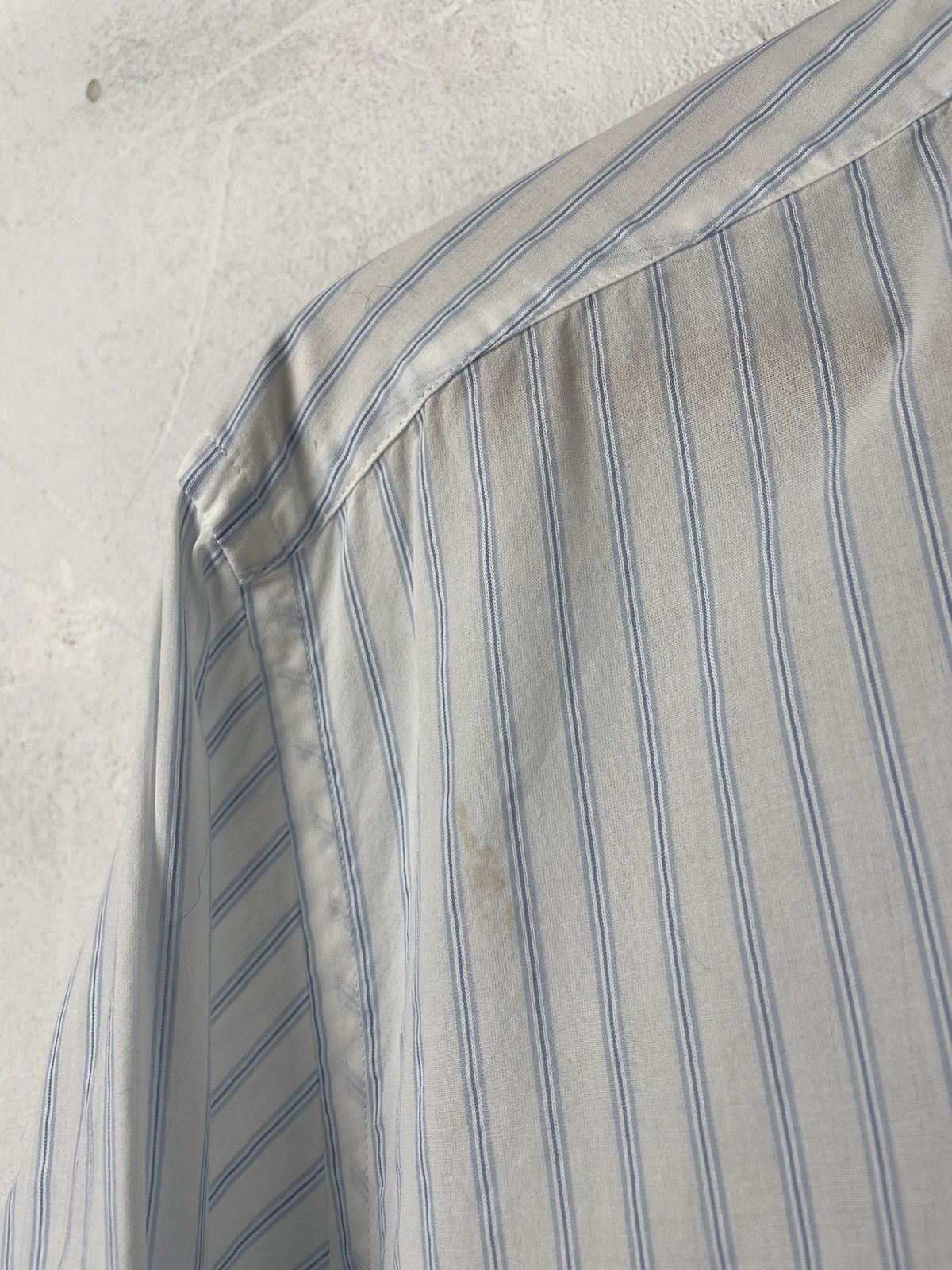 Prada Prada Milano Multi Striped Long Sleeve Shirt Size 43/17 Size US XL / EU 56 / 4 - 3 Thumbnail
