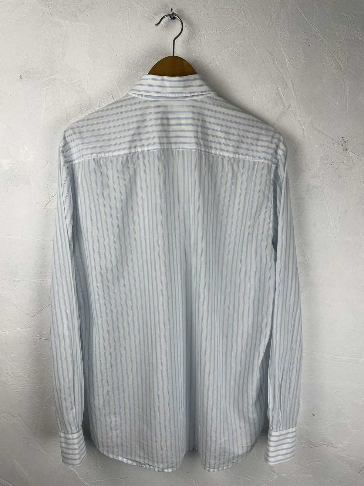 Prada Prada Milano Multi Striped Long Sleeve Shirt Size 43/17 Size US XL / EU 56 / 4 - 2 Thumbnail